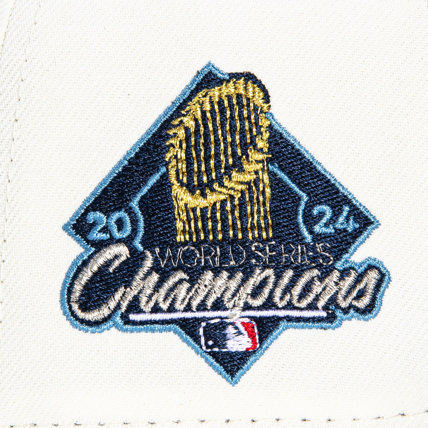 New Era 59Fifty Los Angeles Dodgers 2024 World Series Champions Snapback Hat with Embroidered Patch - White & Royal Blue - Perfect for Baseball Games, Fan Collections, and Casual Streetwear