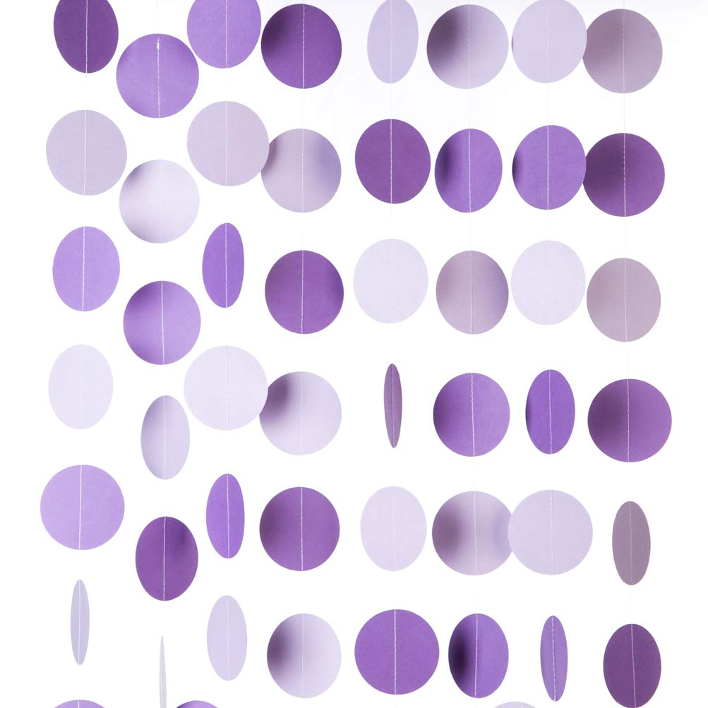 Purple Lavender Paper Garland - 20ft Party Decor for Backdrops & Events