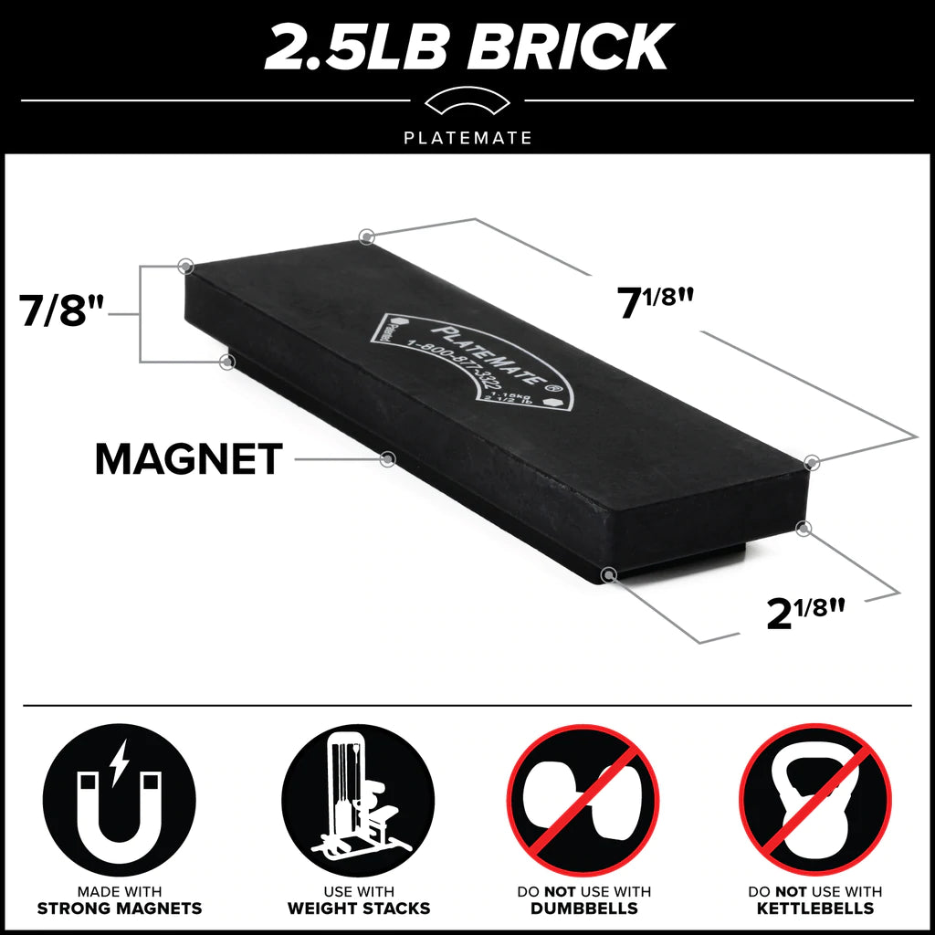 PlateMate 2.5 lb Brick - Non-Slip Plate Holder for Kitchen Countertops | Perfect for Organizing Dishes, Cutting Boards & Baking Pans | Ideal for Home, Restaurant & Commercial Use