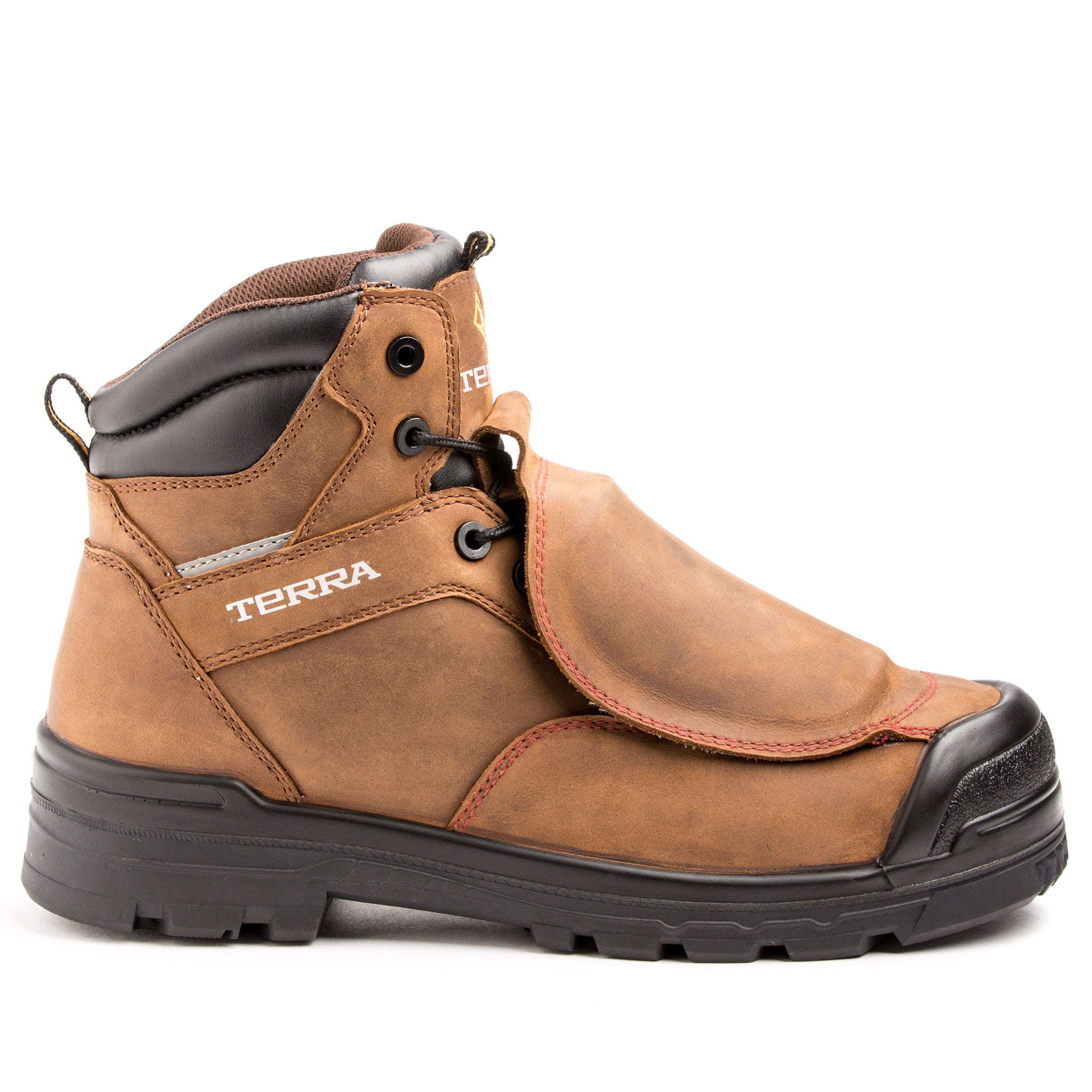 **Terra Barricade Men's 6-Inch Waterproof Composite Toe Work Boot with Metguard (305517) - Durable Safety Boots for Construction, Oil Rig & Heavy Duty Work**