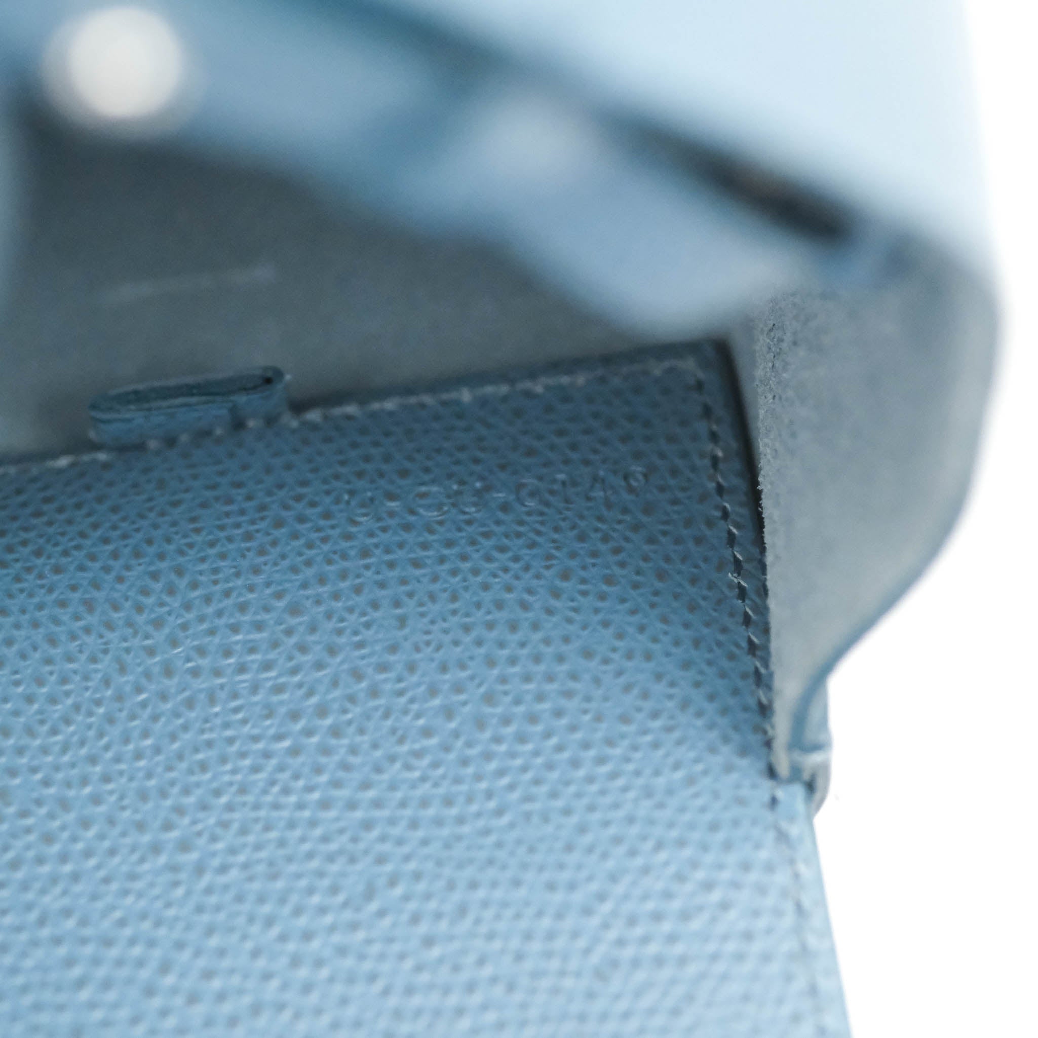Celine Small Vertical Cabas Tote Bag in Blue Grained Calfskin Leather with Silver Hardware - Perfect for Work, Travel & Everyday Use