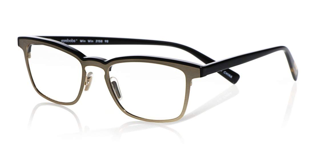 Eyebobs Win Win Unisex Premium Reading Glasses for Men & Women | Rectangular Frame Readers | Perfect for Office, Reading & Computer Work