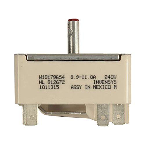 **ForeverPRO WPW10179654 Infinite Switch Replacement for Whirlpool Range - Compatible with W10179654, 7403P289-60, 1471451, AH2341746 - Perfect for Stove, Oven & Cooktop Repair**