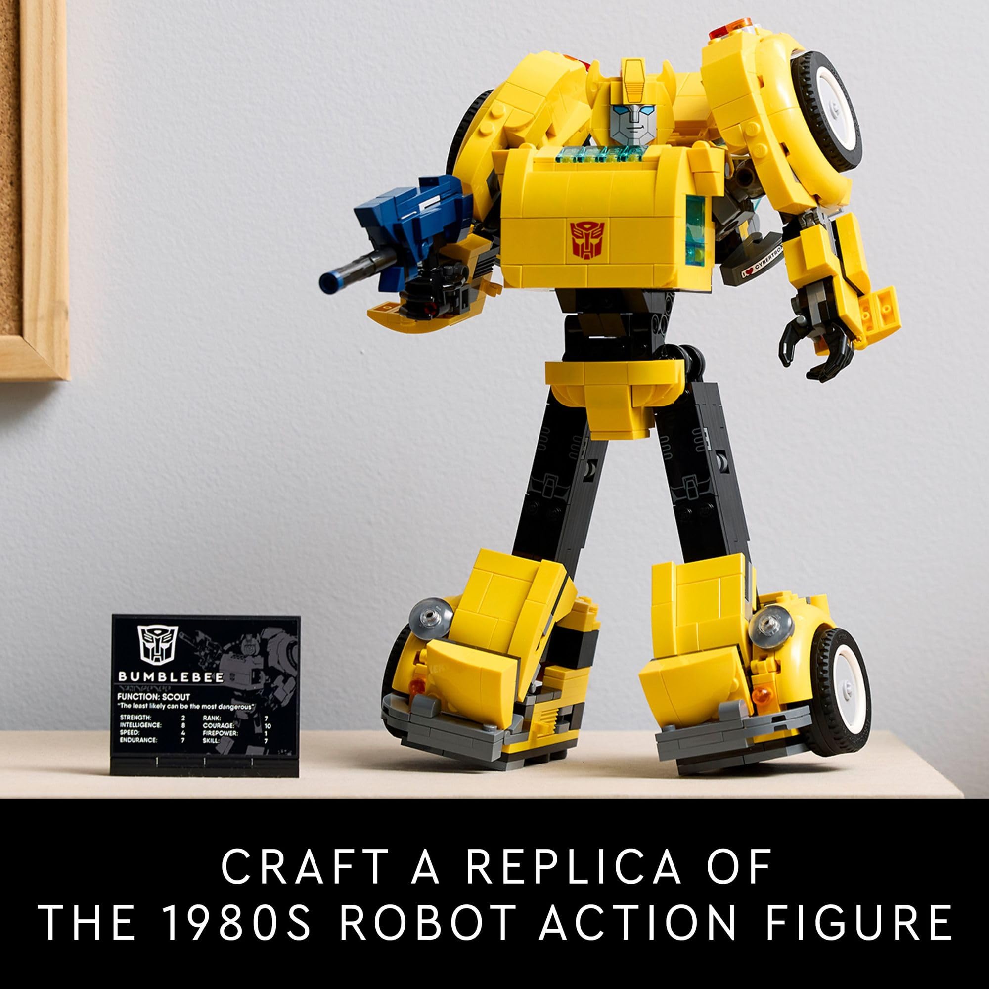 LEGO Icons Transformers Bumblebee Action Figure - Collectible Robot Toy for Adults & Fans, Movie-Themed Building Set with Vehicle Conversion (10338) | Perfect Gift for Sci-Fi Lovers, Transformers Collectors & Model Enthusiasts | Display for Home Office, Game Room or Gift for Birthday & Holidays