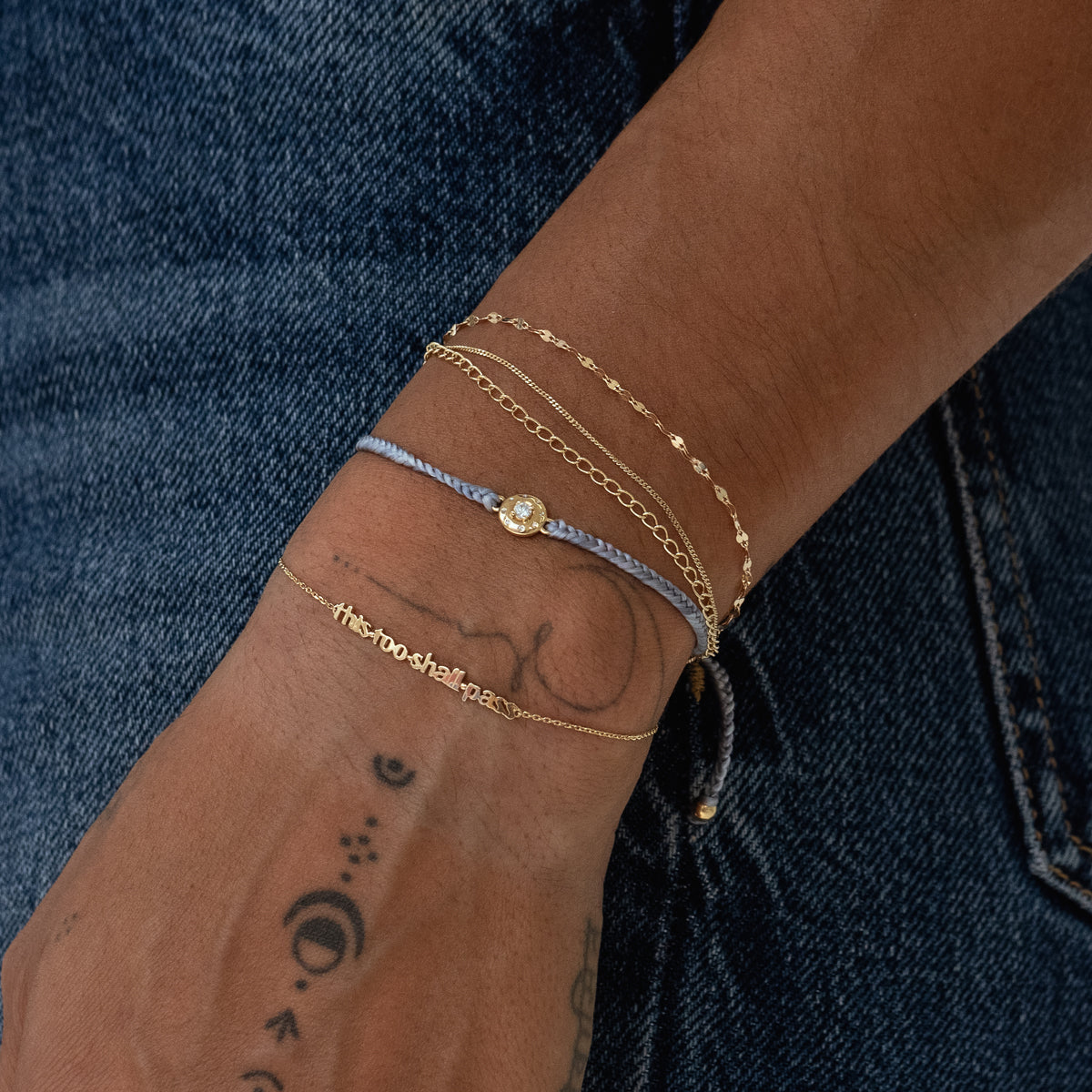 Elegant Three Chain Sparkle Bracelet for Women - Gold & Silver Layered Bracelet Set - Perfect for Parties, Weddings & Everyday Wear