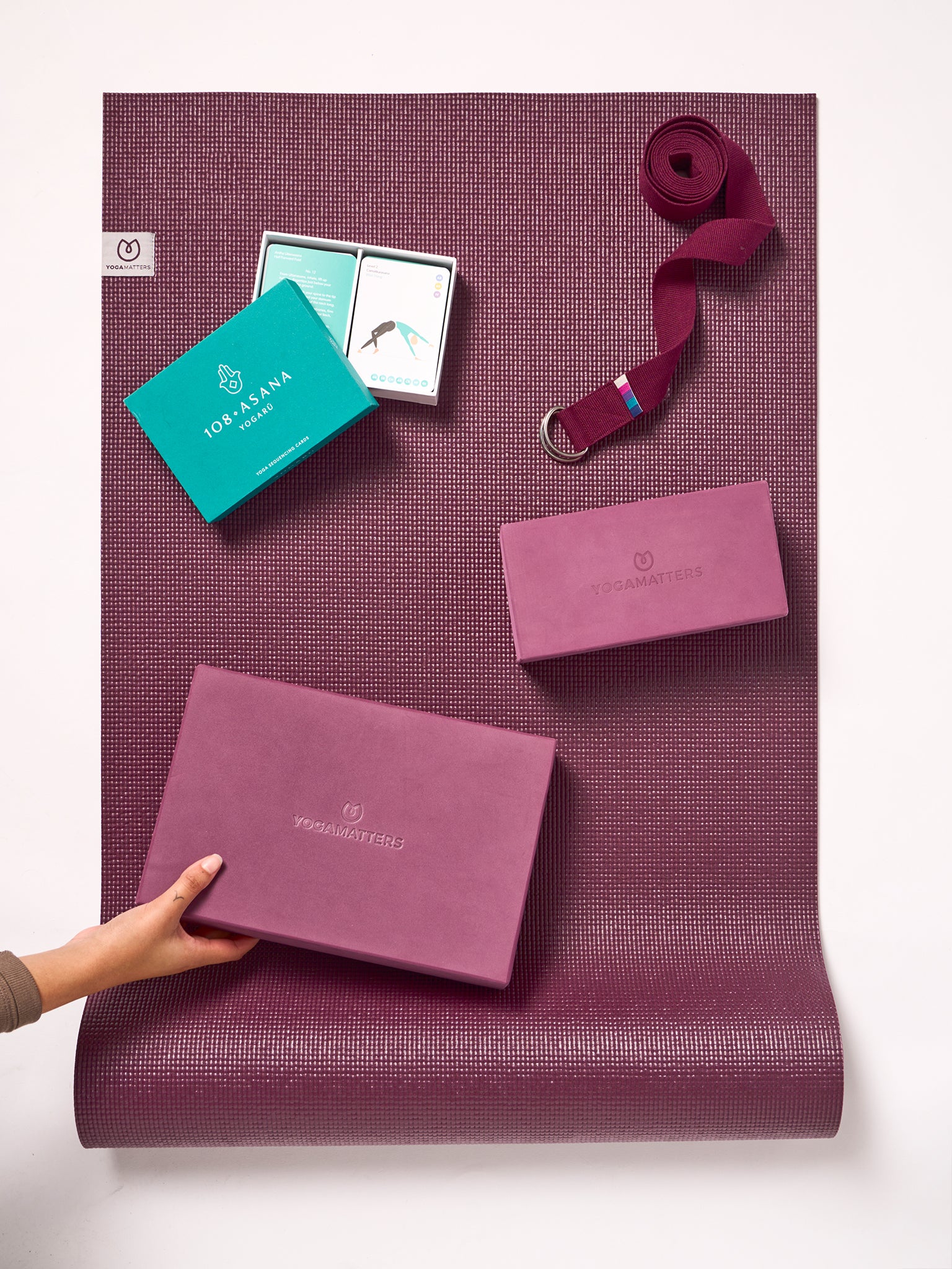 Yogamatters Beginners Starter Yoga Kit - Complete Set for Home & Studio Practice - Perfect for Yoga, Meditation, and Stretching Exercises
