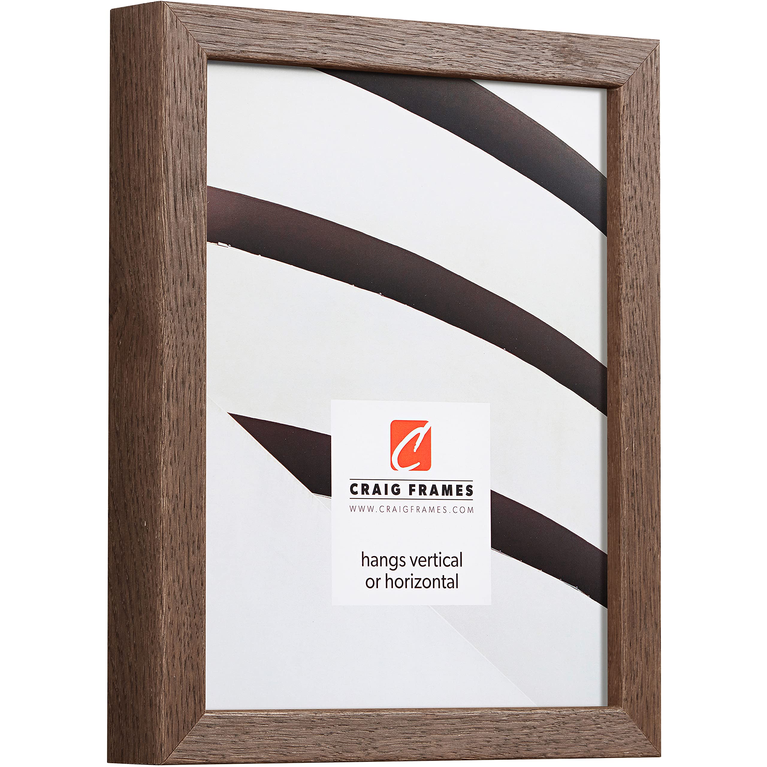 Craig Frames Farmhouse Essentials Tall Picture Frame - 10 x 13 Inch Brown Wooden Photo Frames (Set of 4) - Perfect for Living Room Decor, Bedroom Wall Art, and Family Photo Displays
