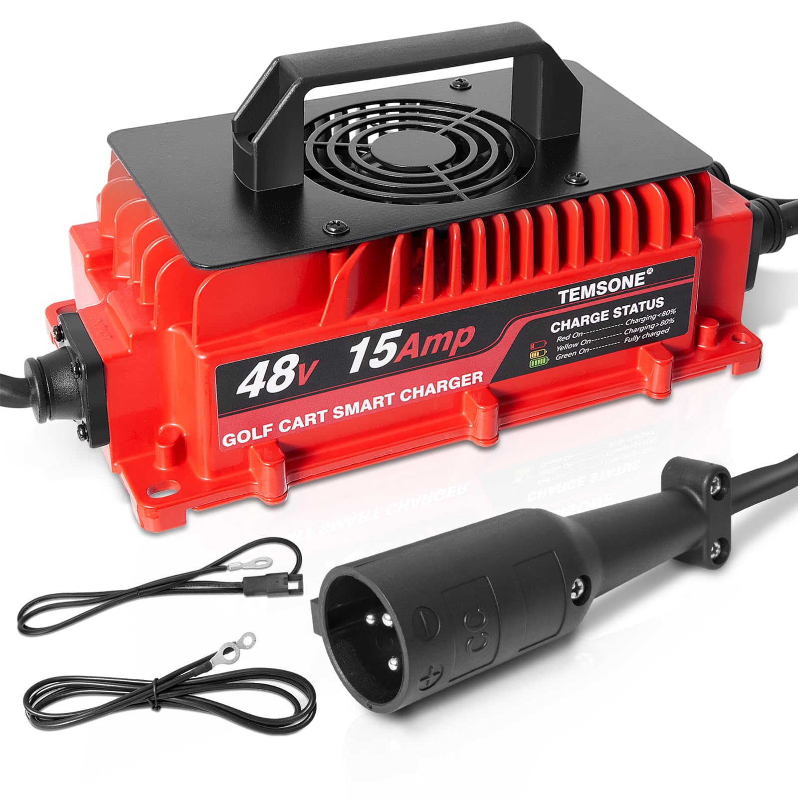 48V 15A Golf Cart Battery Charger for Club Car DS & Precedent - Fast Charging Lead-Acid Battery Charger for Golf Carts, Electric Vehicles & Utility Carts - Perfect for Home, Golf Course & RV Use