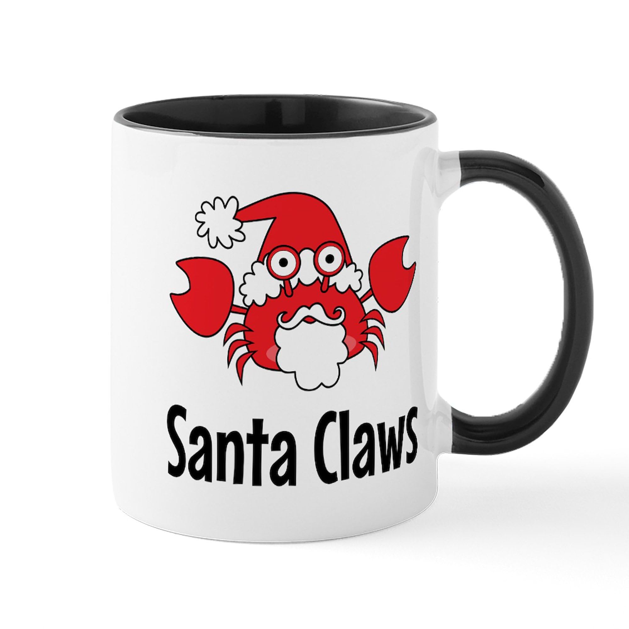 Santa Claws 11 oz (325 ml) Ceramic Coffee Mug - Funny Christmas Gift for Cat Lovers - Perfect for Hot Cocoa, Tea & Office Use