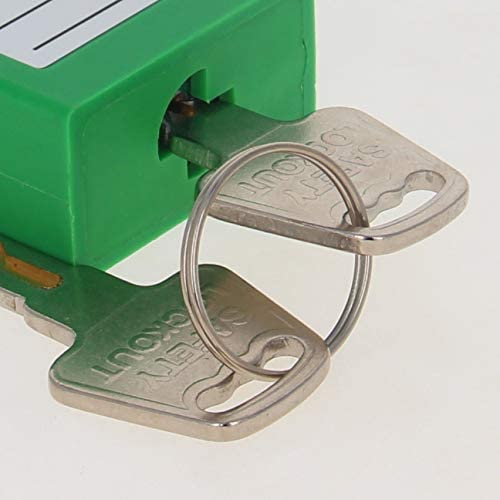 6mm Lockout Tagout Safety Padlock - LOTO Locks Keyed Differently, PA Lock Out Tag Out with Steel Shackle - Small Green Luggage Padlocks for Industrial Safety & Equipment Security (Perfect for Electrical Panels, Machinery & Valve Lockout)