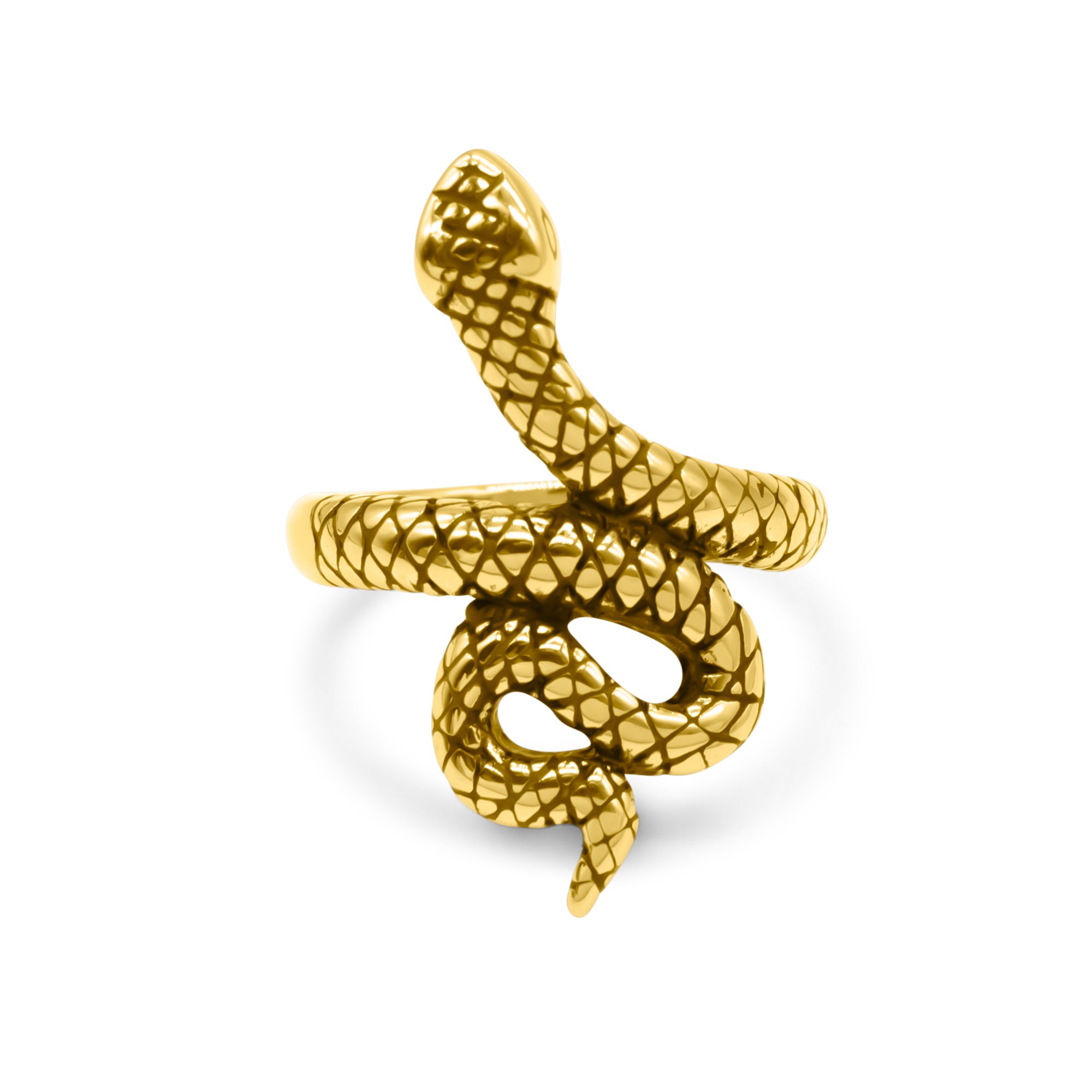 Serpent's Lair Gold Snake Ring for Women - Elegant Jewelry Gift for Birthday, Anniversary & Special Occasions - Perfect for Gothic Fashion, Boho Style & Statement Accessories