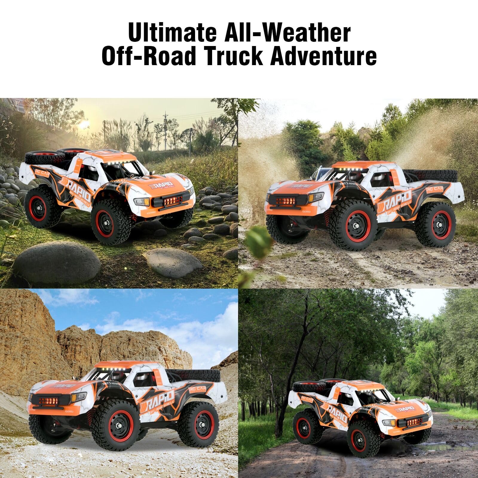 GoolRC 1:14 Scale Brushless RC Trucks - 70 KMH High Speed 4WD Ready-to-Run Off-Road Remote Control Car - 2024 Upgraded Electric All Terrain Vehicle with 2 Batteries - Perfect for Boys, Adults & RC Enthusiasts - Great for Off-Road Racing, Backyard Adventures & Outdoor Play