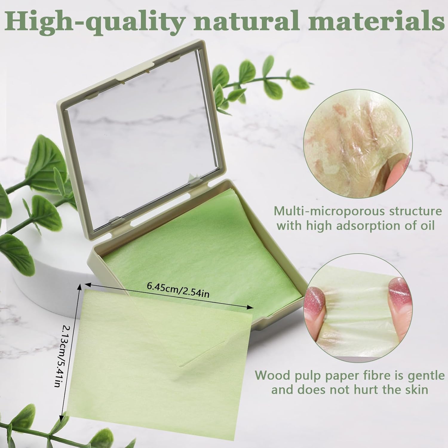 CLOSAL® Oil Absorbing Blotting Papers for Oily Skin - 100 Count with Mirror | Green Tea Facial Blotting Sheets for Shine Control & Excess Oil Removal | Perfect for On-the-Go Makeup Touch Ups, Gym, Travel & Daily Use