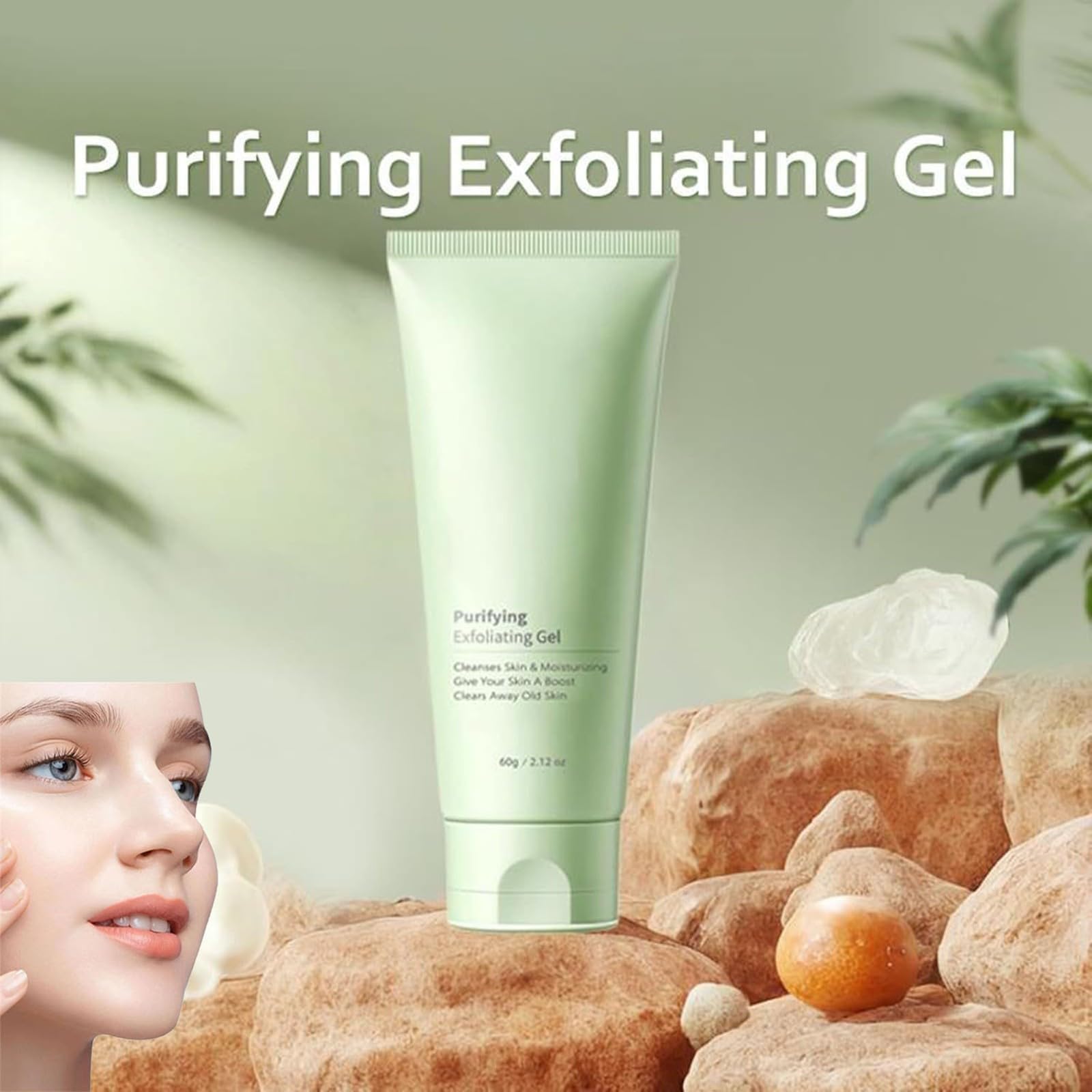 Greteam Exfoliating Gel & Scrub - Gentle Face & Body Exfoliator for Smooth Skin | Moisturizing & Cleansing Formula | Perfect for Daily Skincare Routine & Spa Days