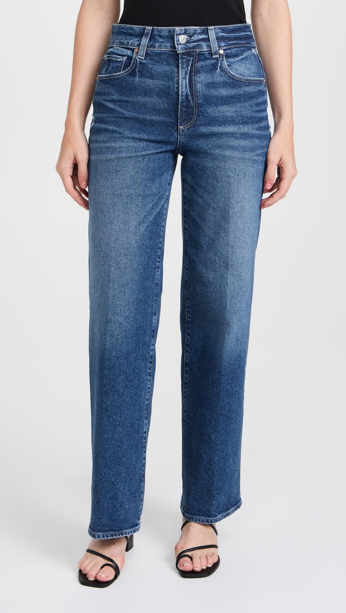 PAIGE Women's Sasha High-Rise Wide Leg Jeans - 32