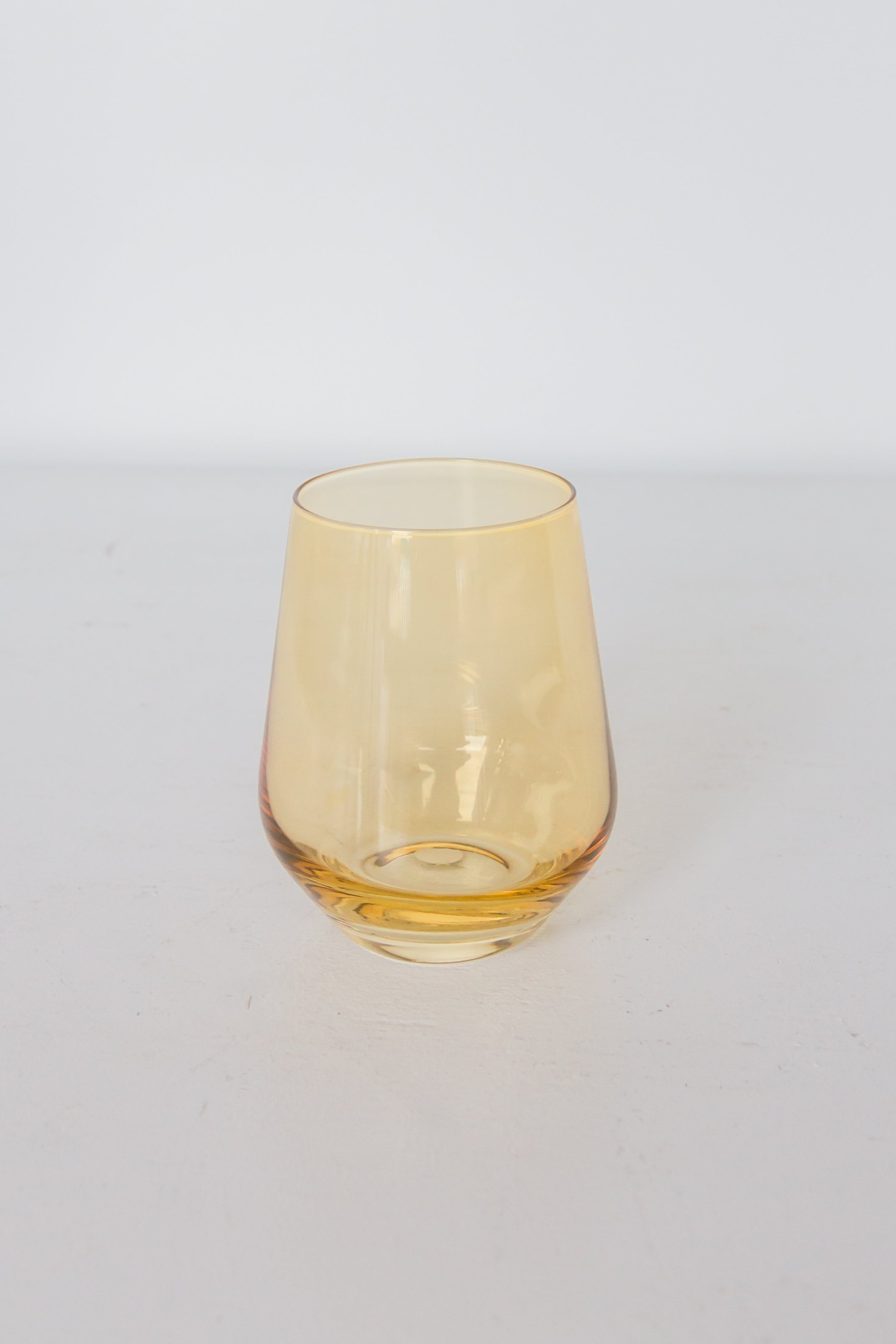 Estelle 6-Piece Stemless Wine Glasses Set - Vibrant Yellow, Shatterproof & Dishwasher Safe - Perfect for Parties, Weddings, and Home Entertaining