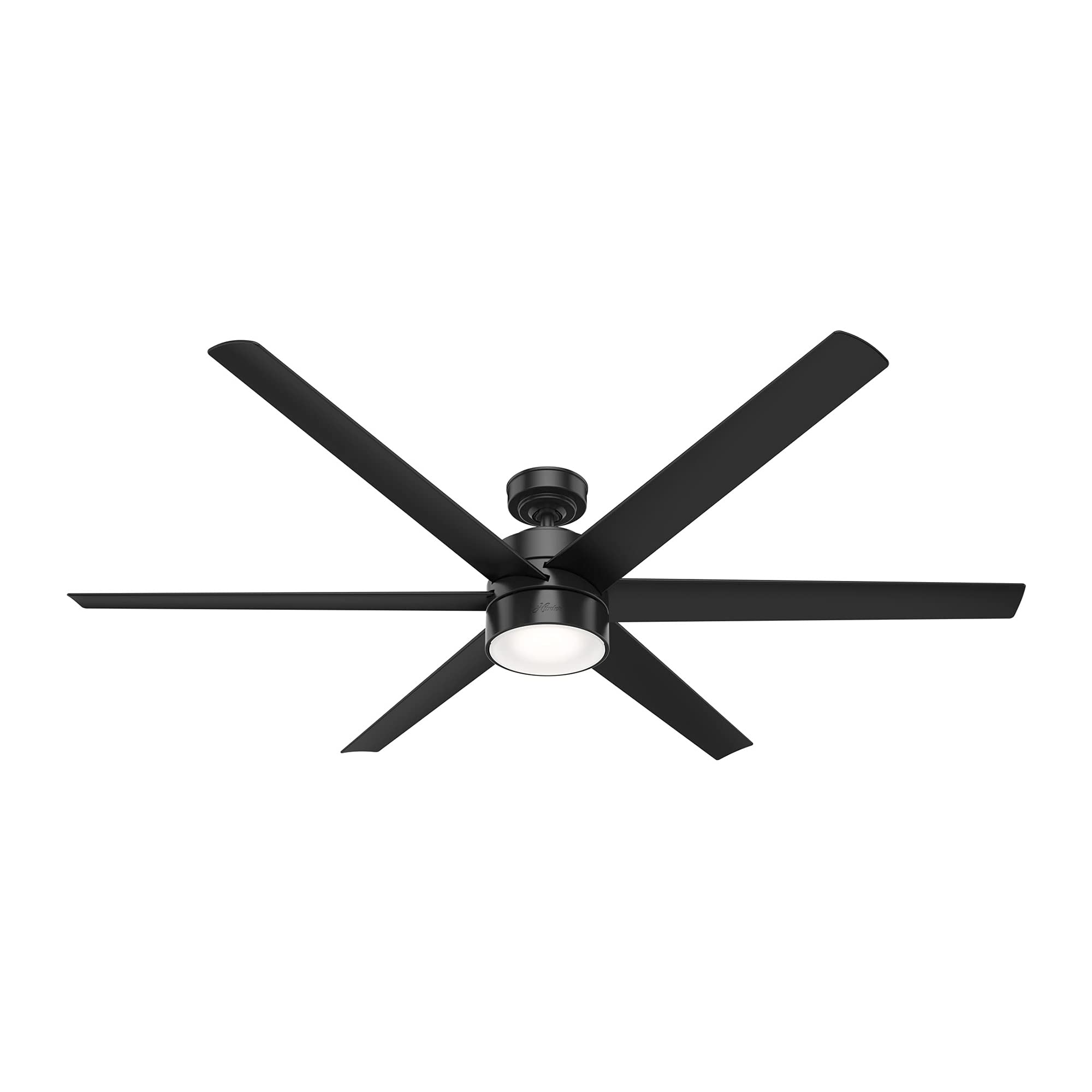 Hunter Fan 72 Inch Modern Matte Black Outdoor Ceiling Fan with LED Light Kit - Weatherproof for Patio, Deck & Covered Porch (Renewed)