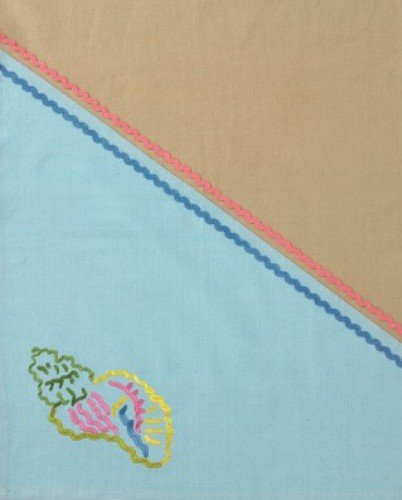 Split P Embroidered Conch Shell Design Kitchen Dish Towel - Absorbent Cotton Dish Cloth for Drying Dishes, Cleaning Countertops & Stylish Kitchen Decor