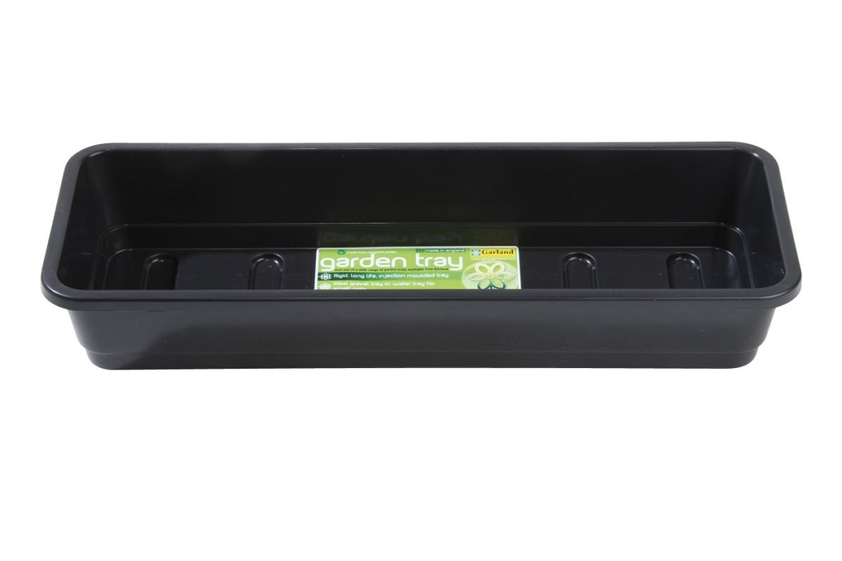 Black Narrow Garden Tray for Indoor Plants & Small Spaces