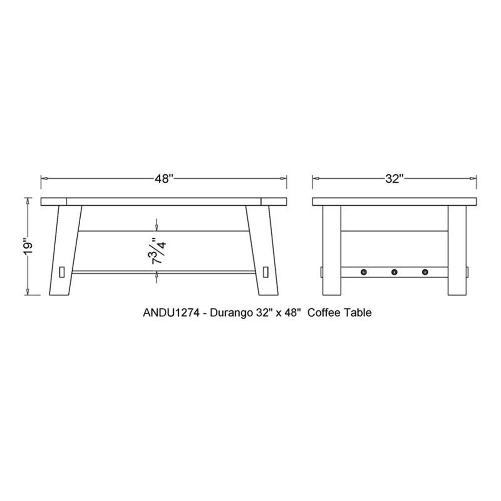 BOWERY HILL 48 Inch Industrial Brown Wood Coffee Table - Rustic Modern Living Room Furniture for Home Decor, Farmhouse Style Center Table with Metal Frame