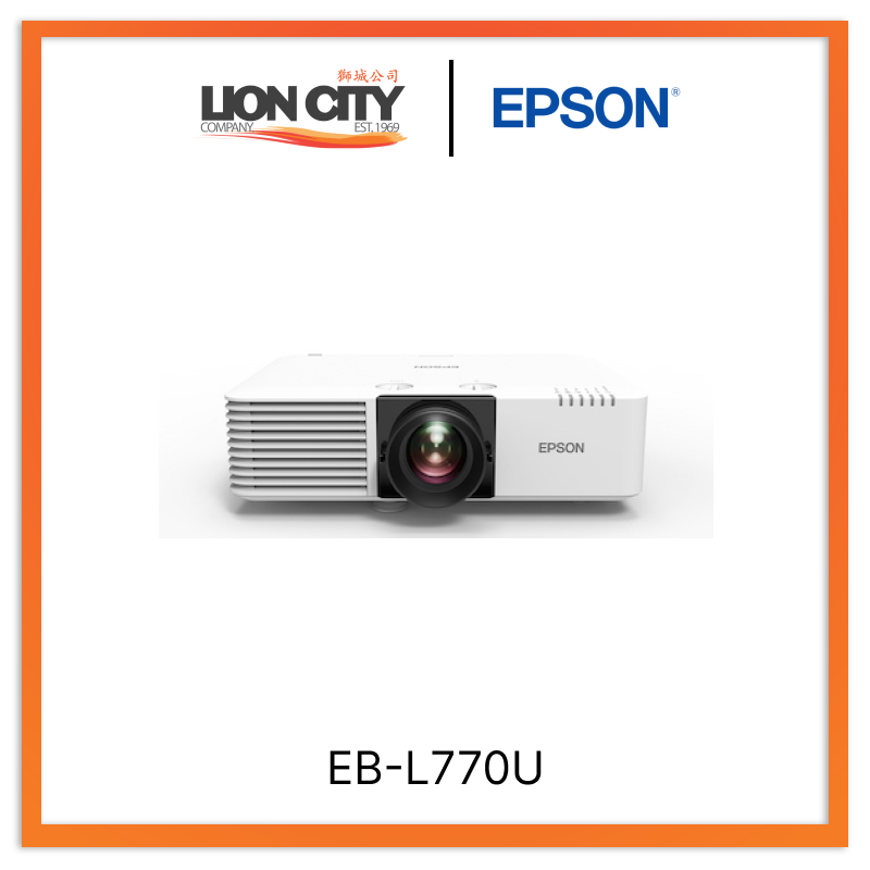 Epson EB-L770U 4K Ultra HD Laser Projector - 6,000 Lumens, WUXGA Resolution | Home Theater, Office Presentations & Gaming Projector