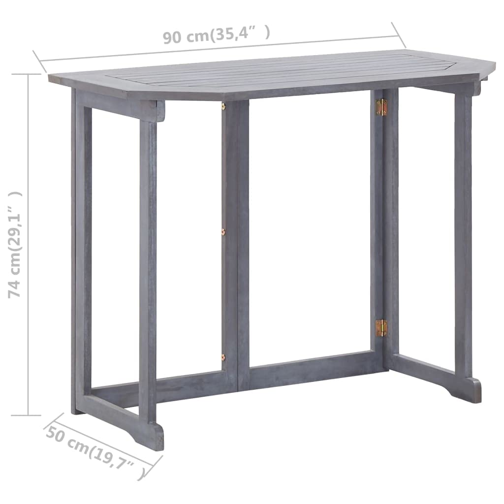 Solid Acacia Wood High Table - 35.4