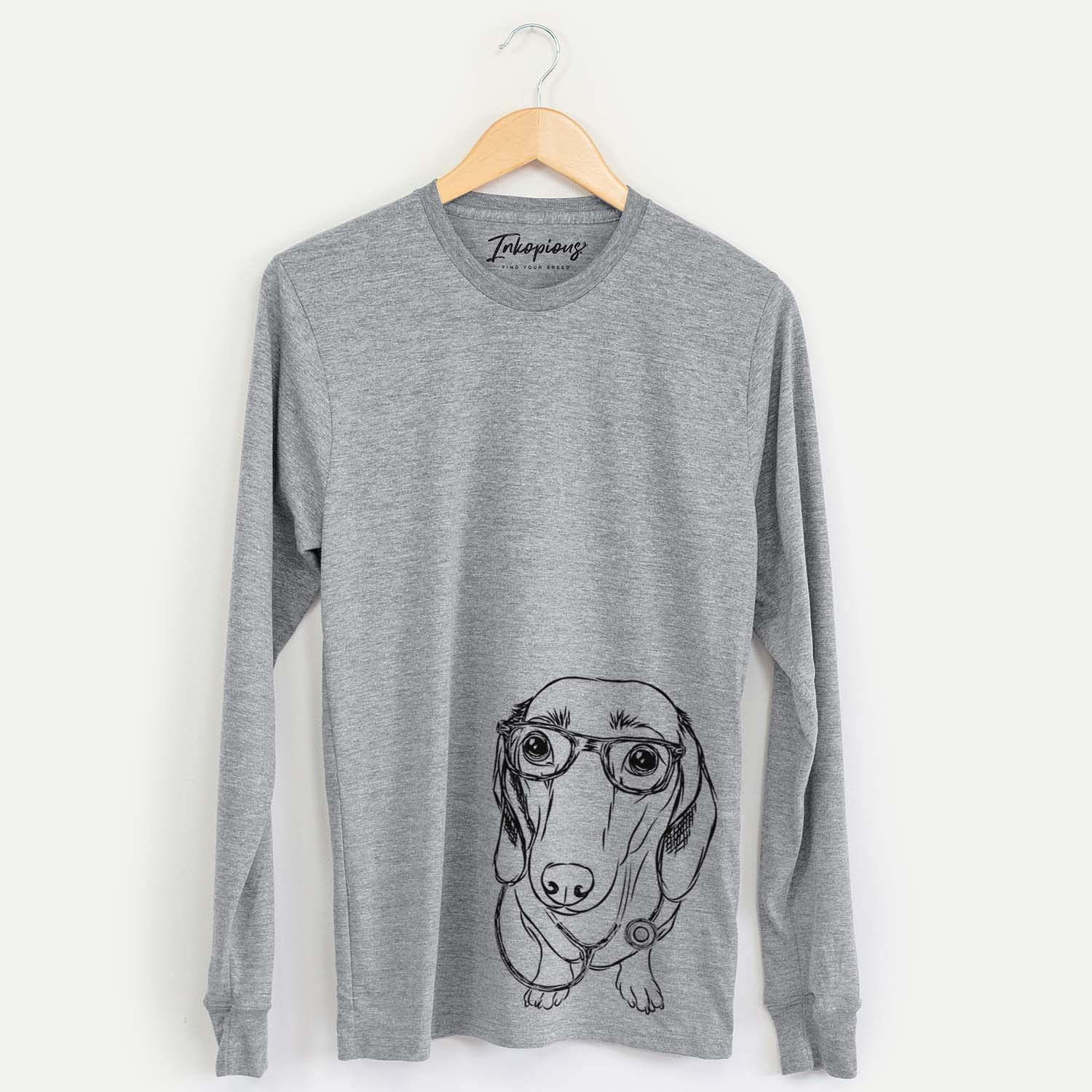 Inkopious Medical Annabelle The Dachshund Dog Tri-Blend T-Shirt - Comfortable & Stylish Pet Lover Tee for Casual Wear & Dog Enthusiasts