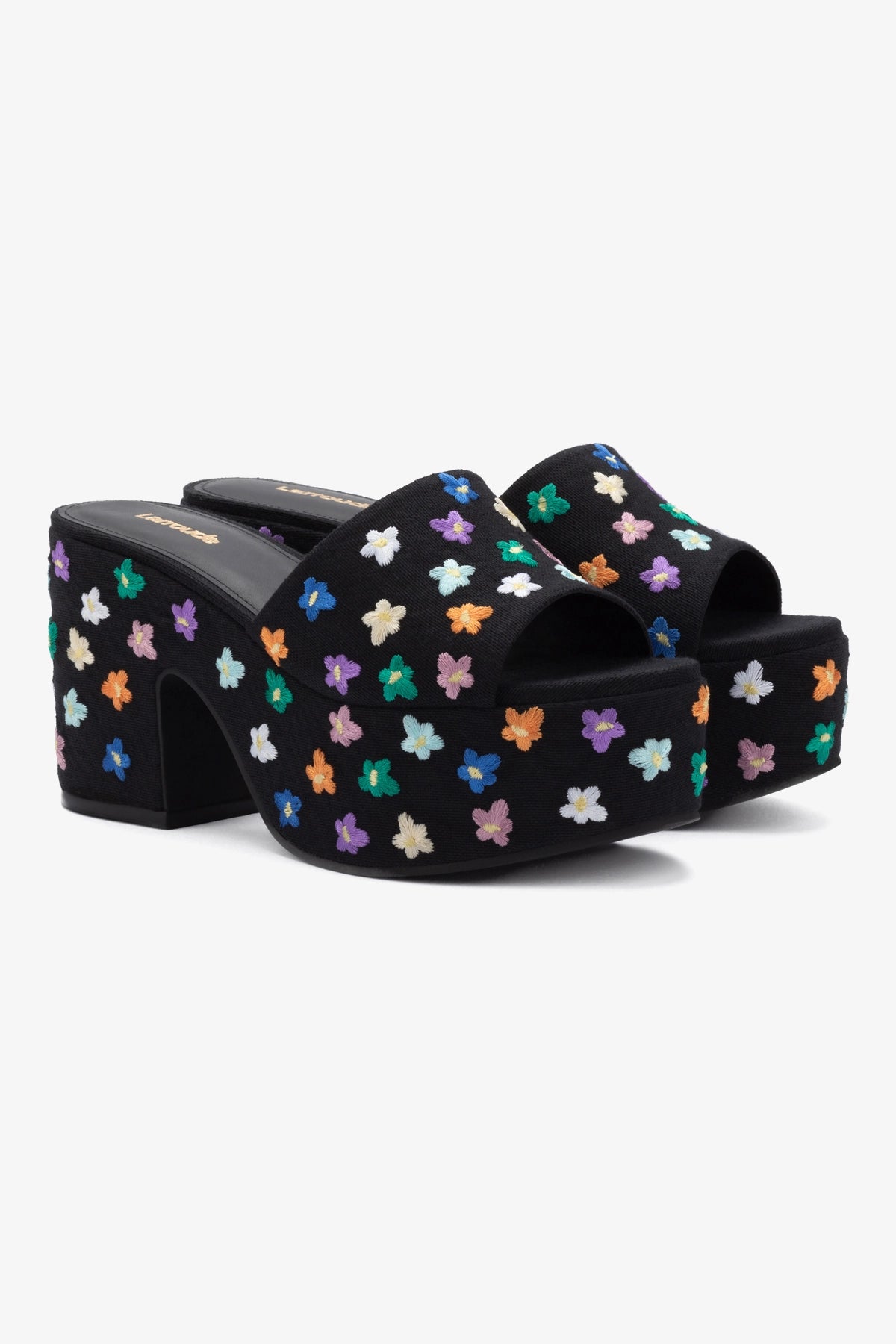 Miso Platform Sandal for Women - Black Linen Comfortable Summer Sandals | Casual Walking, Beach Vacation, and Everyday Wear
