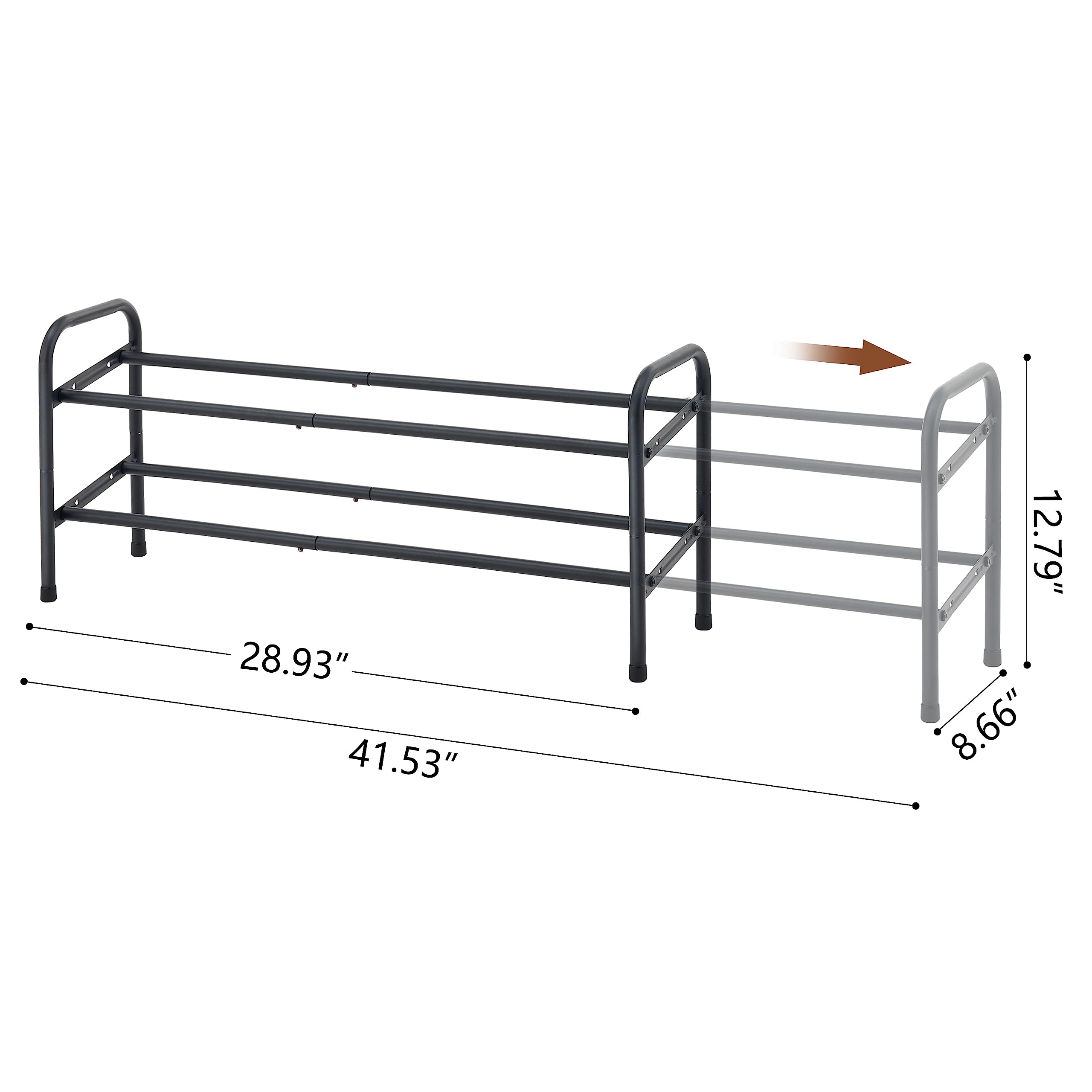 2-Tier Expandable Shoe Rack Organizer - 41.53