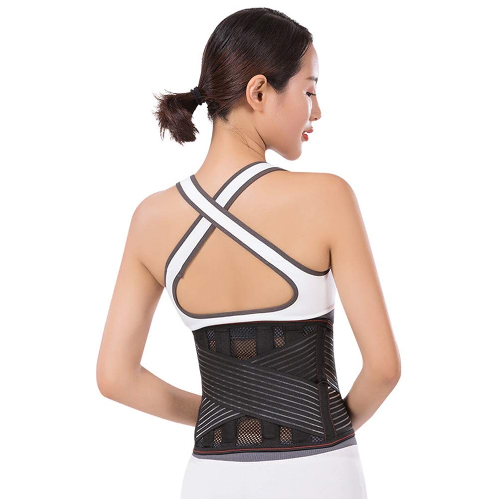 Ultra-Thin Summer Lumbar Support Belt for Back Pain Relief - Herniated Disc, Sciatica & Scoliosis Brace - Adjustable Comfort for Men (Size L) - Ideal for Office Work, Driving & Daily Activities