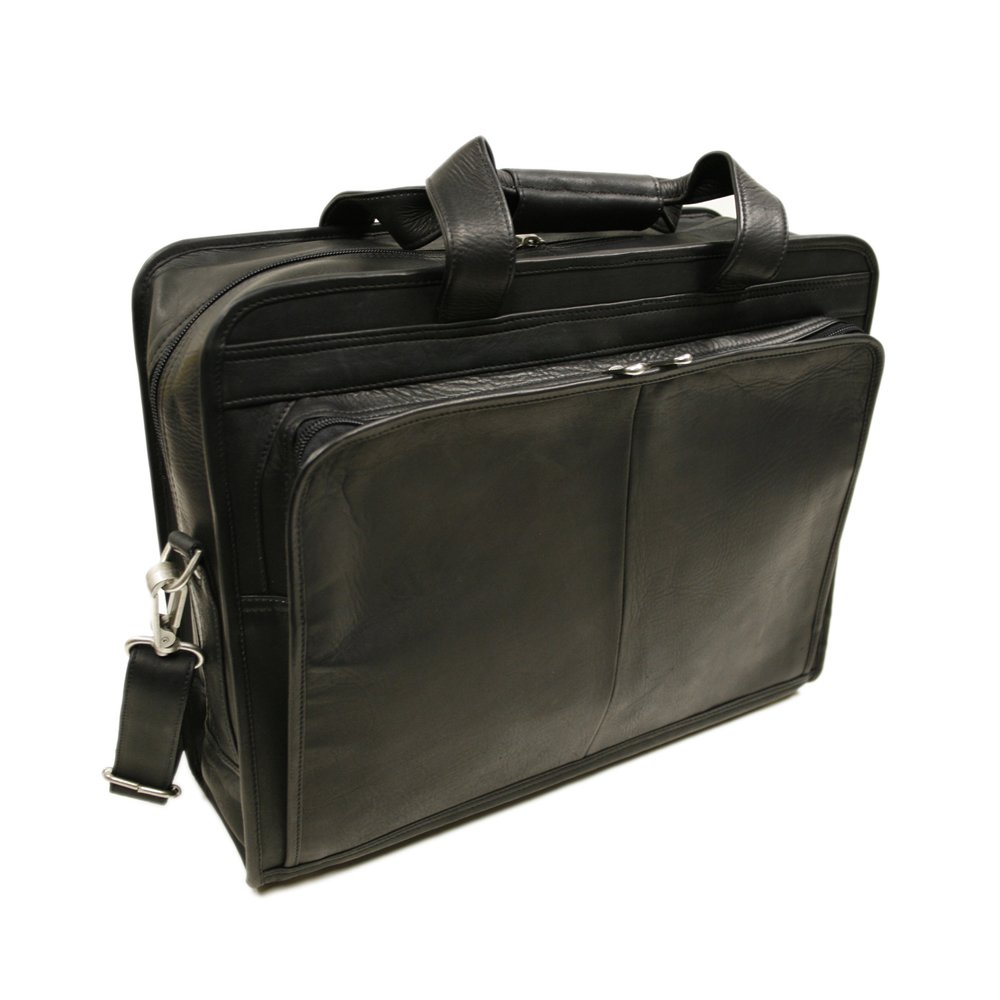 Professional Black Computer Portfolio - Slim Laptop Briefcase for Business & Travel - Durable Work Bag for Men & Women - Perfect for Office, Commute & Meetings
