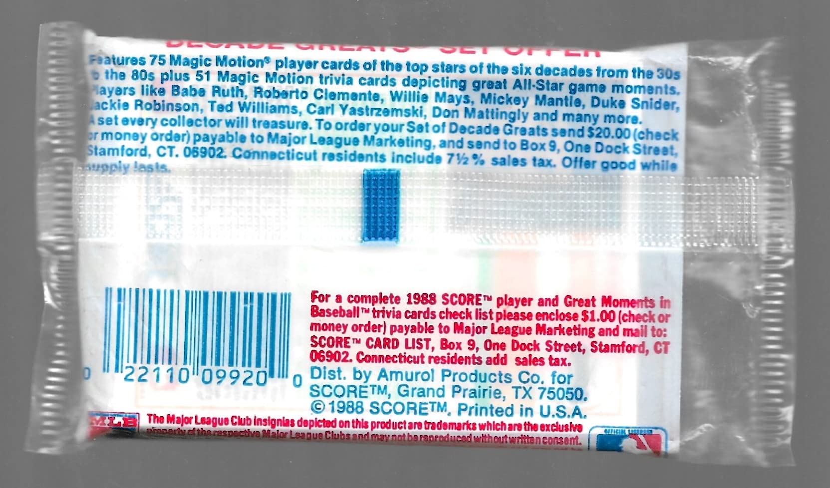 1988 Major League Baseball Player Cards & Trivia Cards - Complete Set for Collectors, Sports Memorabilia Fans - Perfect for Trading, Displaying, and Baseball History Enthusiasts