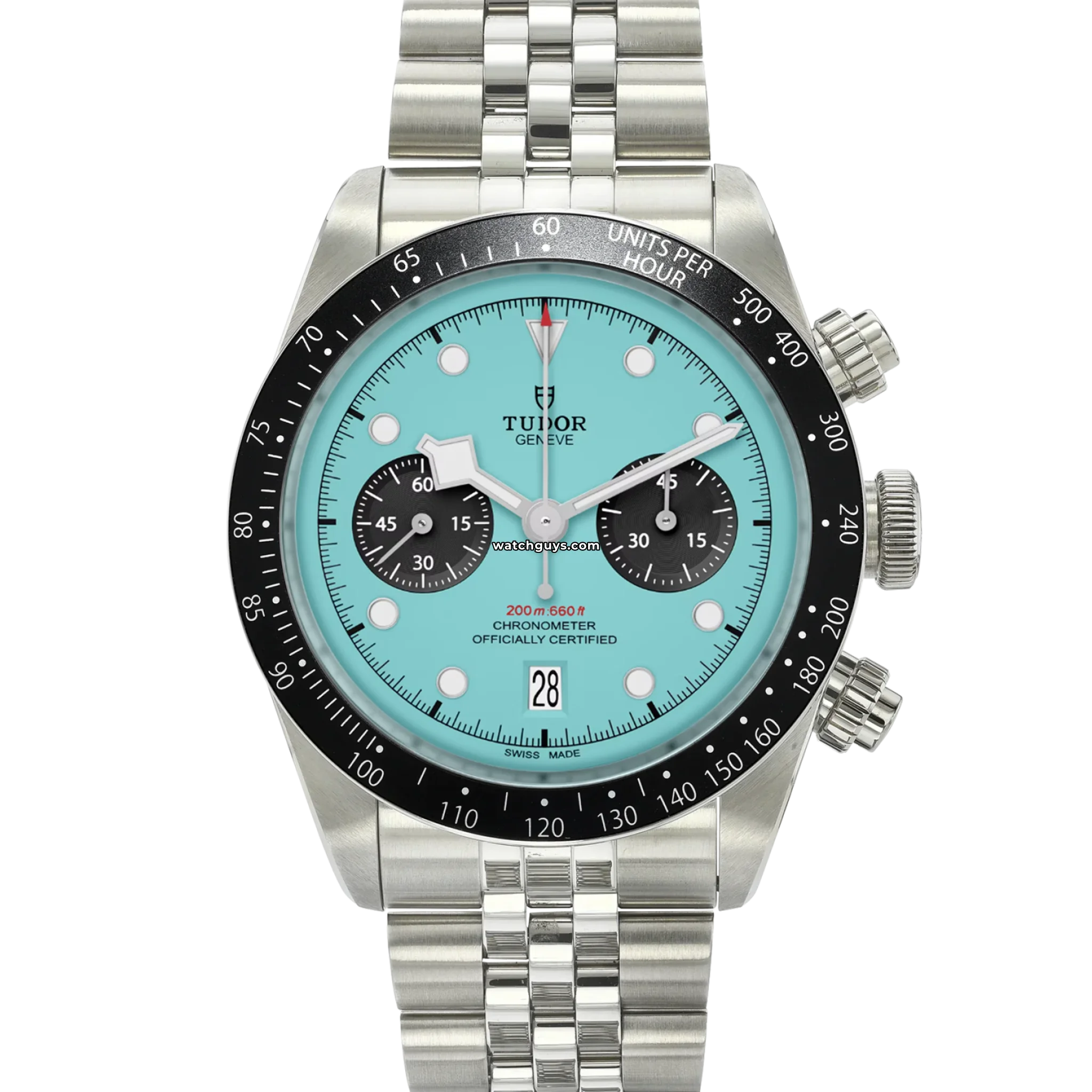 Tudor Black Bay 79360N Flamingo Blue Watch - Luxury Automatic Diver's Timepiece for Men - Perfect for Water Sports, Diving & Everyday Wear
