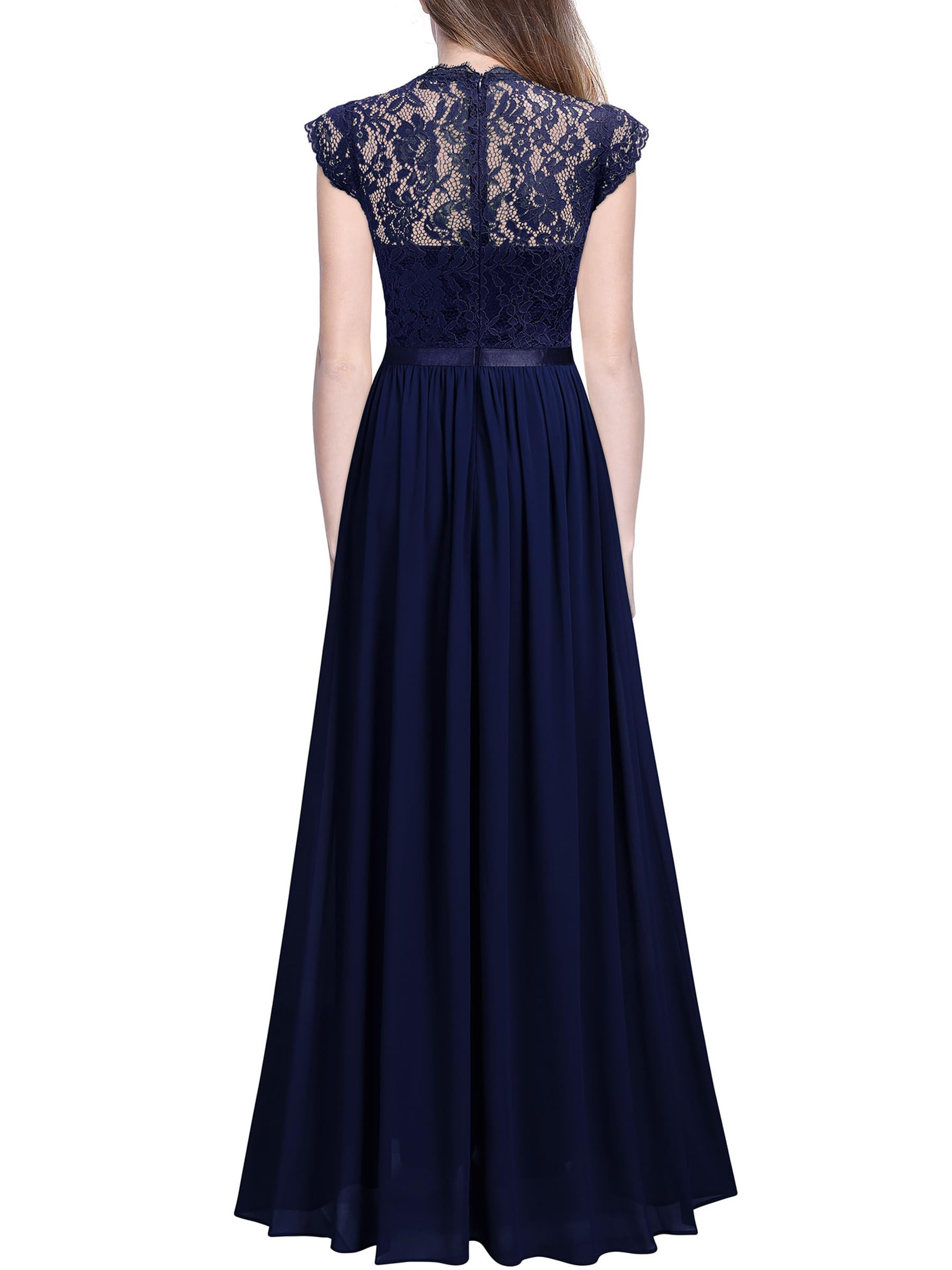 Elegant Floral Lace Maxi Dress for Women - Formal Evening Gown for Parties, Weddings & Special Occasions | Perfect for Cocktail Events, Prom & Black Tie Gatherings