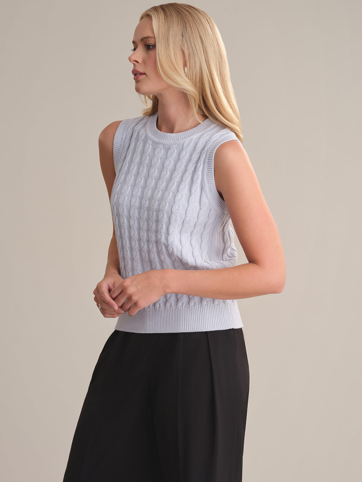 Ivy Cable Cotton Tank Top for Women - Soft Breathable Summer Sleeveless Shirt - Perfect for Casual Wear, Beach Outfits & Layering