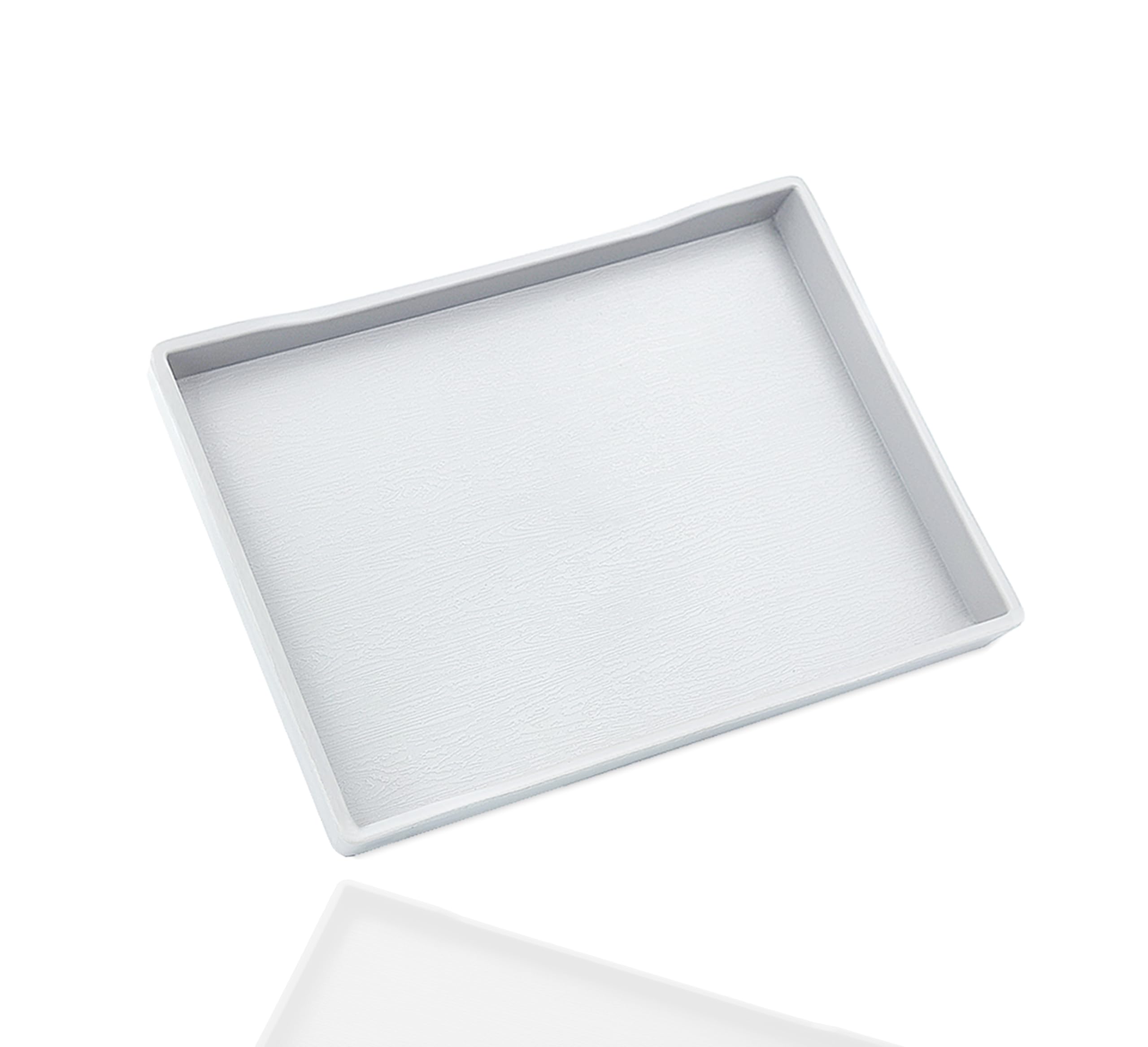 White Ceramic Serving Tray 9.5 x 7 Inches - Elegant Appetizer & Drink Tray for Coffee, Tea, Wine, Spa, Bar, Party & Home Decor - Perfect for Entertaining, Display & Gift Giving
