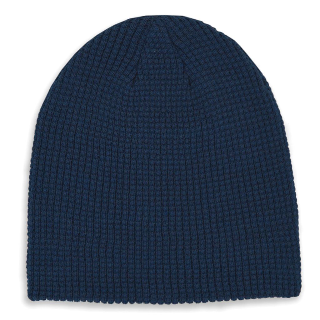 Boys Waffle Knit Beanie - Warm Winter Hat for Kids - Soft & Stretchy Cold Weather Accessory - Perfect for Snow Play, Skiing, and Outdoor Activities
