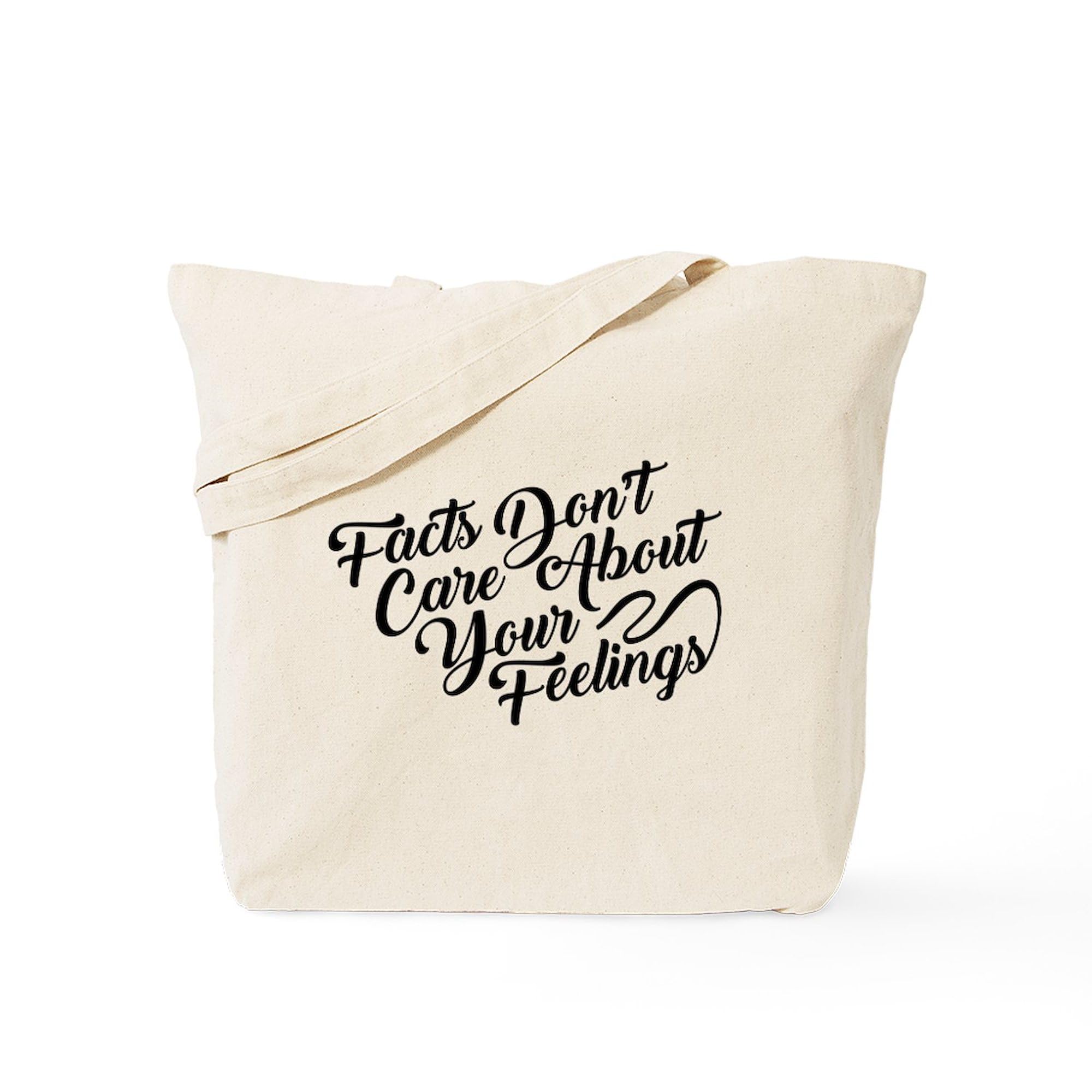 Facts Don't Care About Your Feelings Tote Bag - Natural Canvas Reusable Shopping Bag for Groceries, Beach & Everyday Use