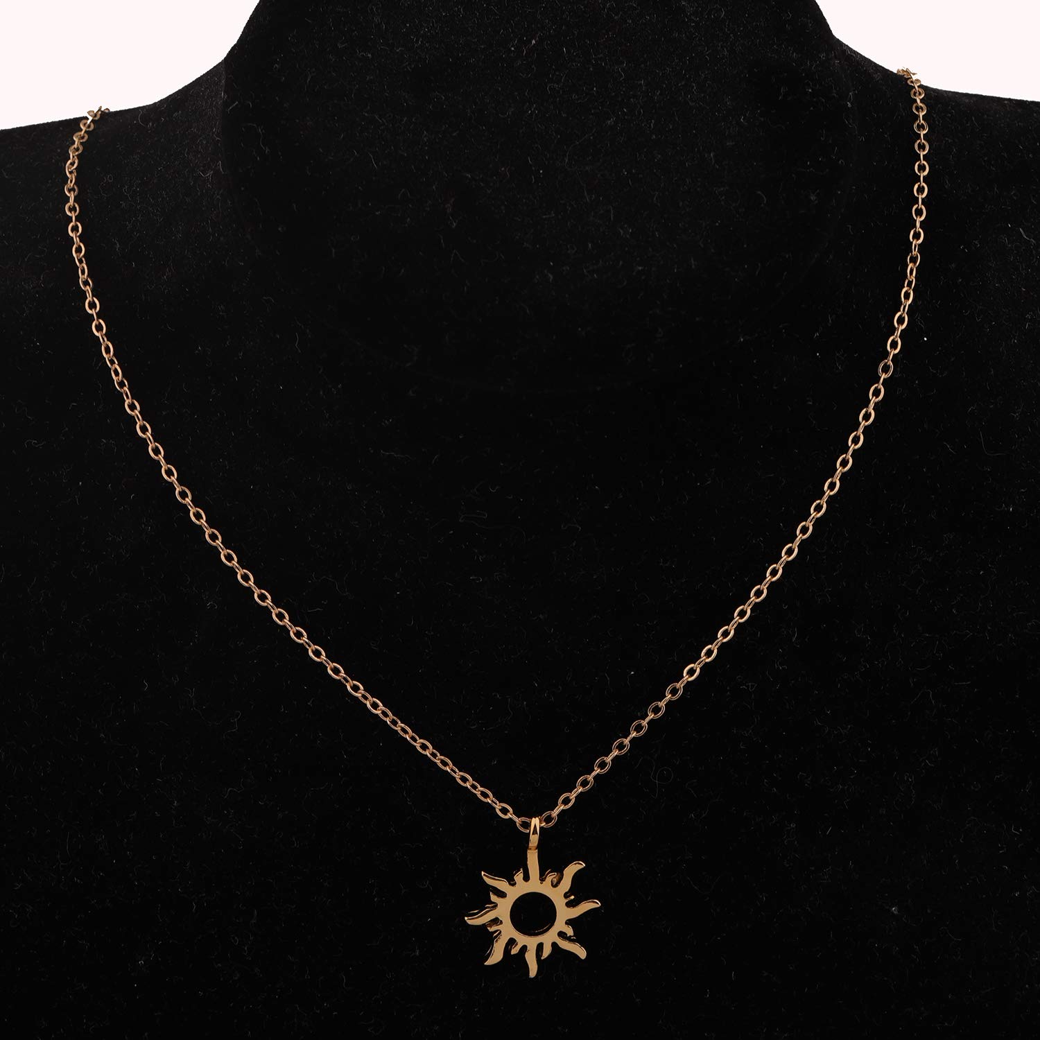 MYOSPARK Minimalist Sun Pendant Necklace for Women - Dainty Gold Sun Charm Jewelry with Gift Message Card - Perfect Birthday, Anniversary & Valentine's Day Gift for Her - Ideal for Everyday Wear, Date Nights & Special Occasions