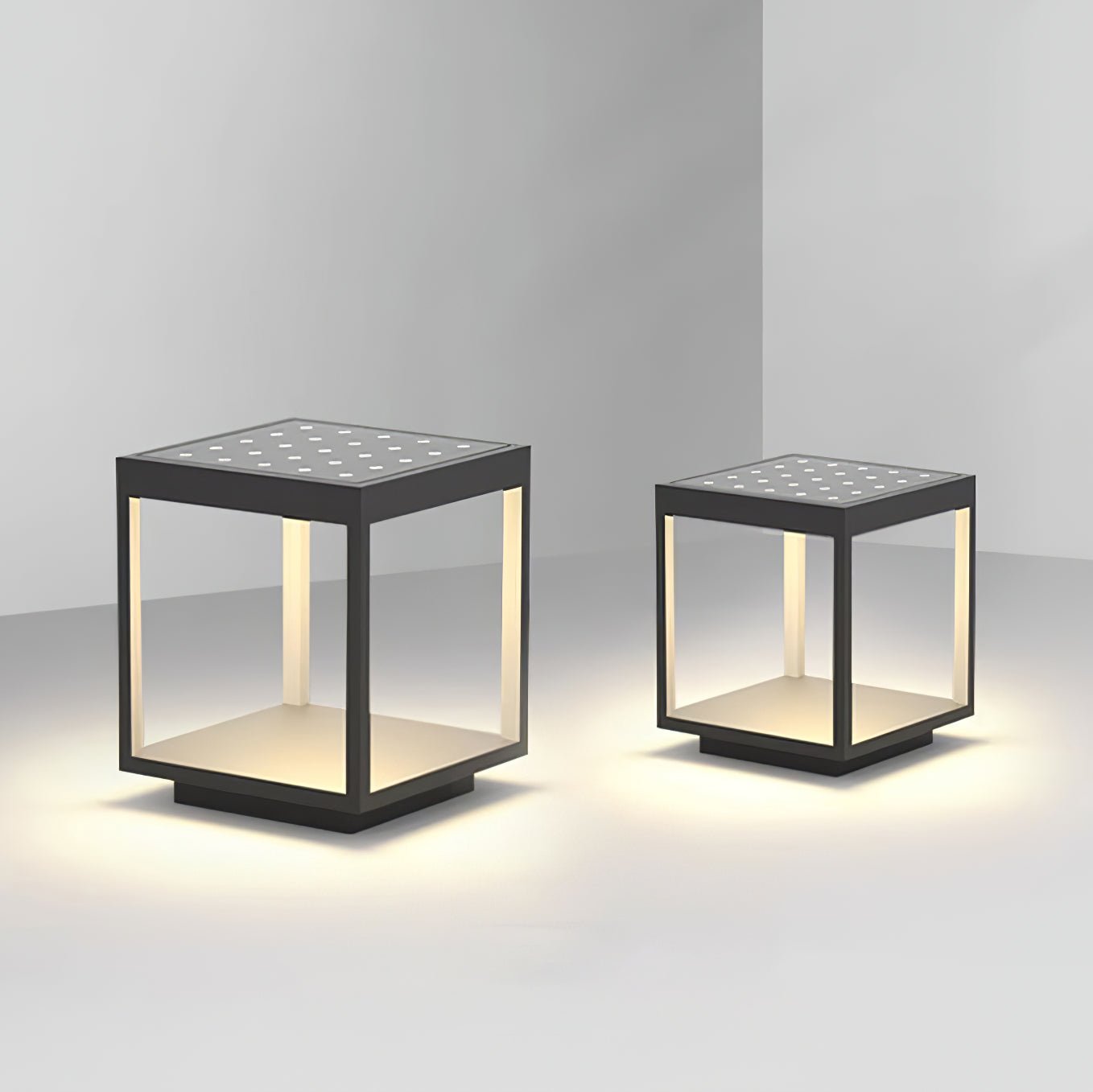 Square Frame Solar Outdoor Light - Waterproof LED Garden Lights for Pathway, Patio, Yard & Landscape - Energy Saving Solar Powered Decorative Lighting for Home & Outdoor Decor