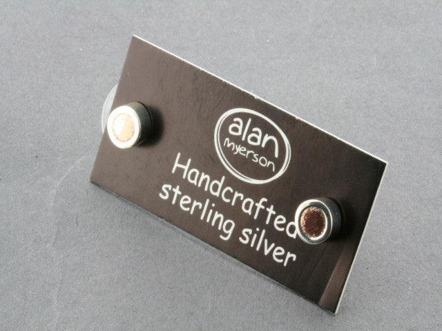 Copper & Silver Stud Tubular Earrings for Women - Trendy Punk Gothic Jewelry for Parties & Daily Wear