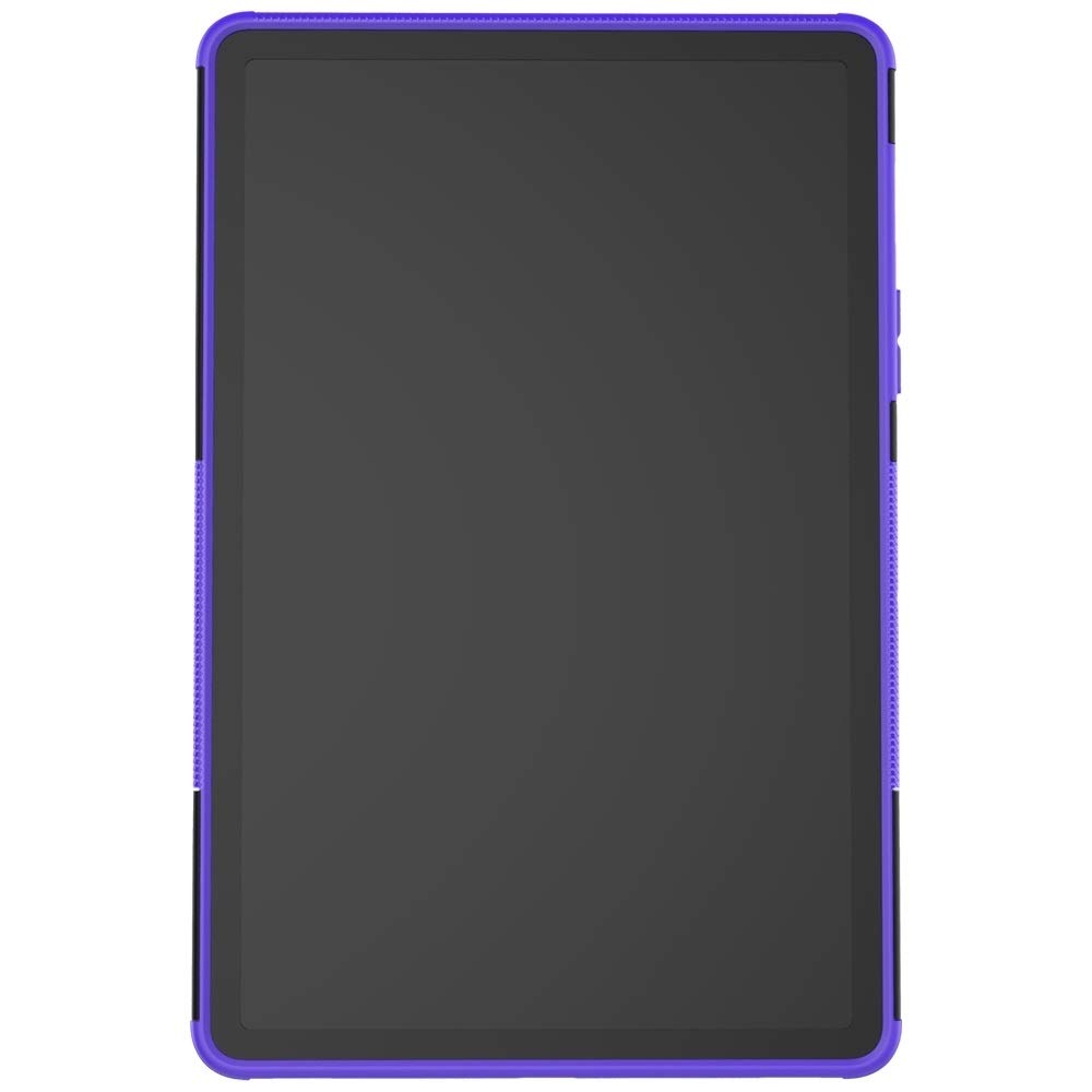 Samsung Galaxy Tab S7 T870 / T875 Shockproof Case - Durable TPU+PC Hybrid Protective Cover with Stand Holder (Purple) - Perfect for Travel, Work & Outdoor Use