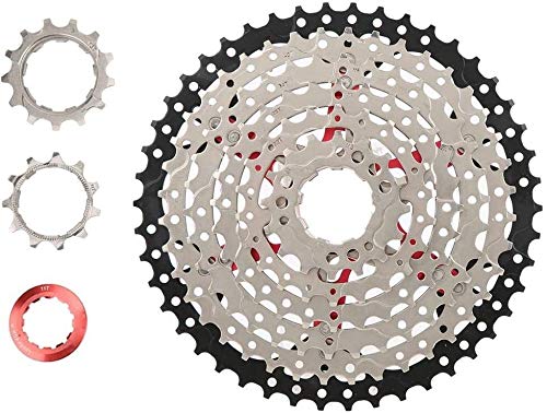 9 Speed 46T Mountain Bike Cassette - Ultralight Hollow Freewheel for MTB & Road Bikes | Durable Bicycle Gear Accessory for Trail Riding & Commuting