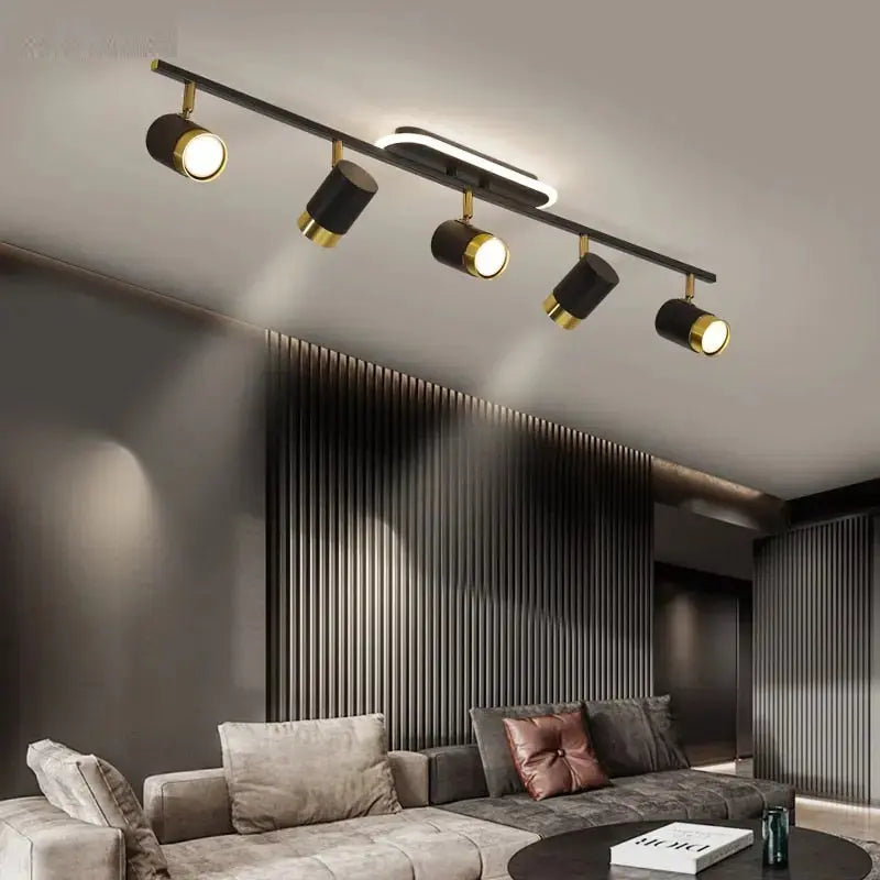 Modern Cassandra Track Lighting Kit for Living Room - Adjustable Ceiling Light Fixture with Dimmable LED Bulbs - Perfect for Home, Office, and Restaurant Lighting Decor