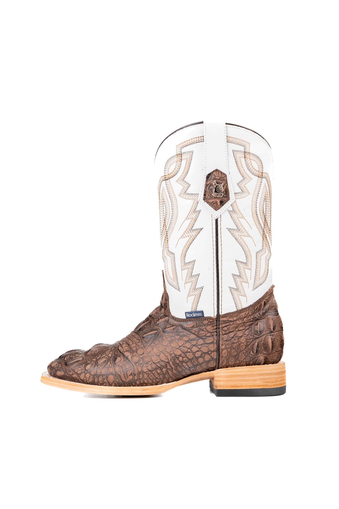 Renegade Giant Alligator Square Toe Cowboy Boots for Men - Western Style Leather Riding Boots with Exotic Skin Texture | Perfect for Rodeo, Country Dancing & Outdoor Adventures