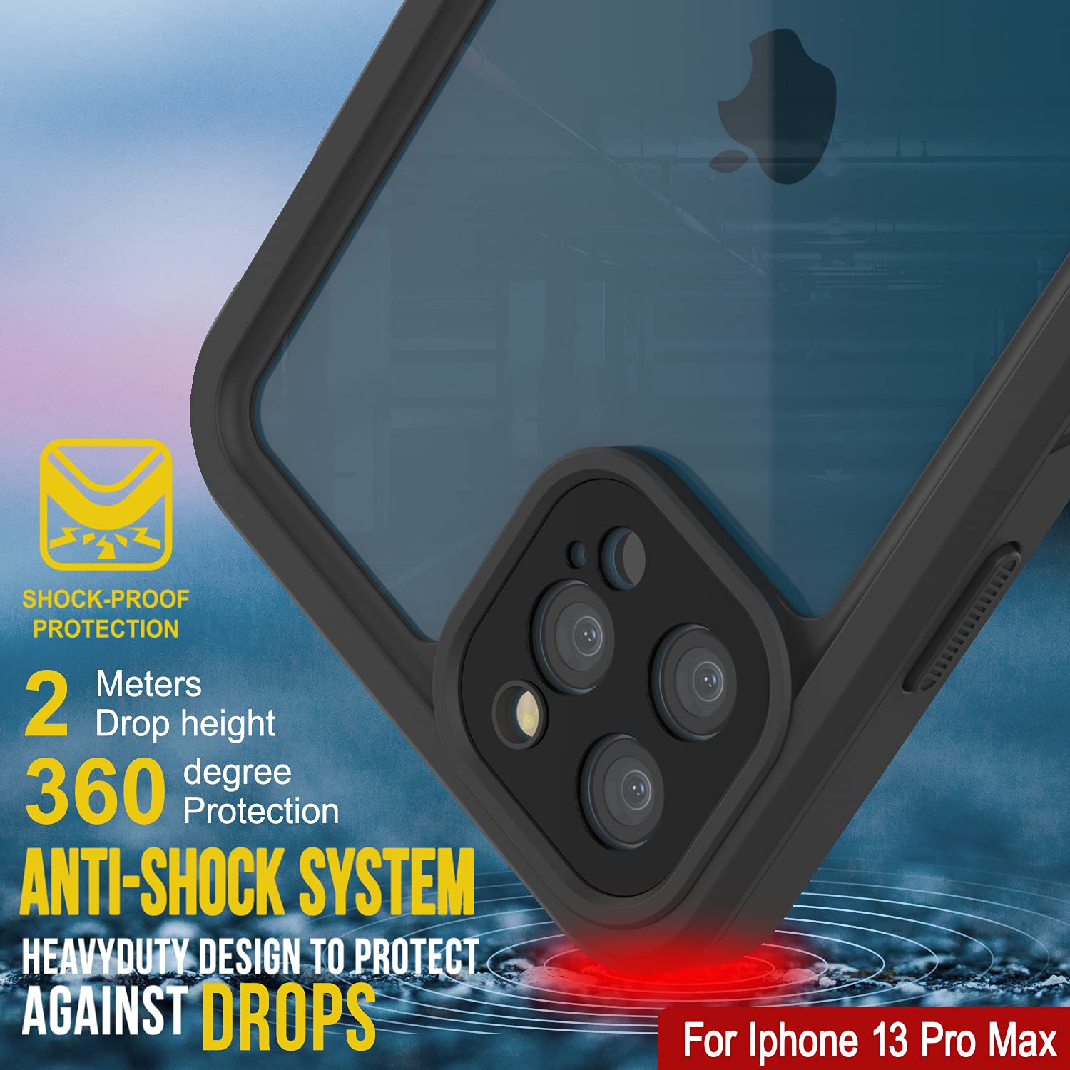 **Punkcase Extreme Series Slim Fit Waterproof Shockproof Snowproof iPhone 13 Pro Max Case (6.7
