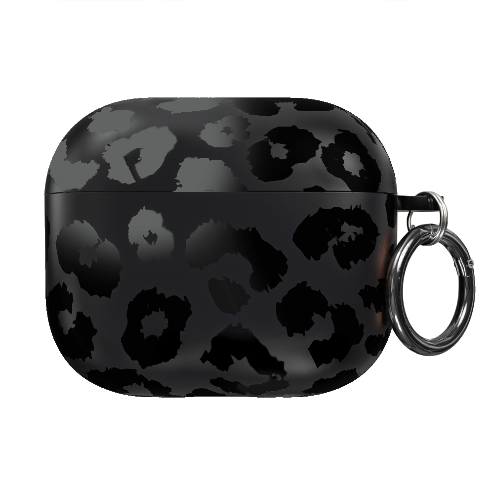 Stylish Black Leopard Print AirPods Case - Protective Cover for AirPods 1/2/3 & Pro - Trendy Accessory for Gym, Travel & Everyday Use