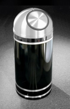 Monte Carlo 16 Gallon Powder Coated Dome Top Trash Can - Durable & Stylish for Kitchen, Office, or Outdoor Use
