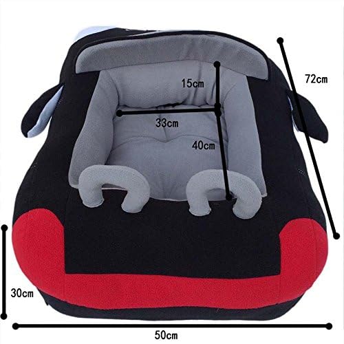 Luxury Car-Shaped Dog & Cat Bed - Warm Teddy Sofa Pet Bed with Cushion Mat for Puppy & Kitten | Cozy Winter Kennel for Small Pets | Perfect for Home, Car Travel & Indoor Comfort