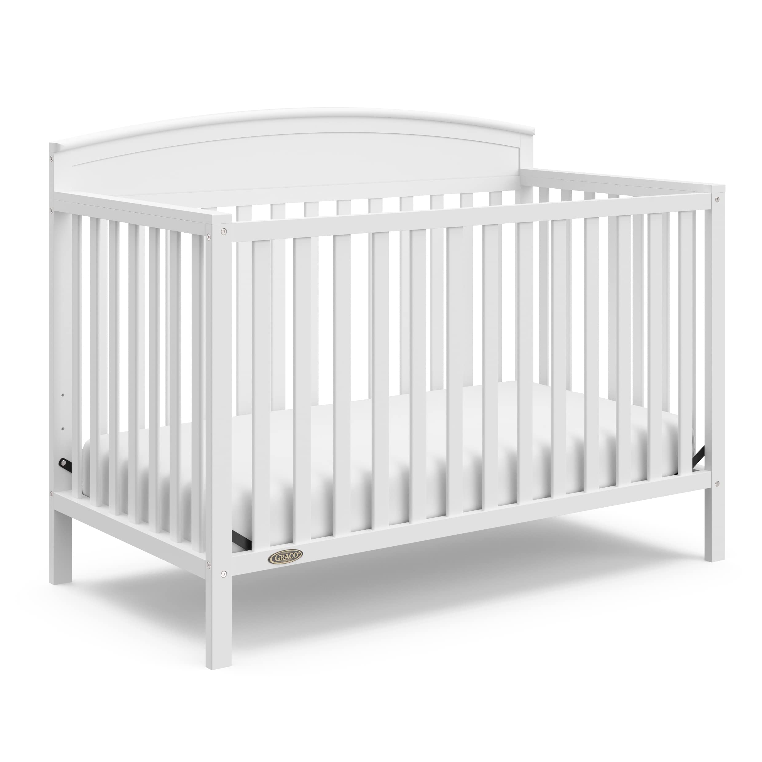 Graco Benton 5-in-1 Convertible Baby Crib to Toddler Bed - GREENGUARD Gold Certified White Nursery Furniture | Converts to Daybed & Full-Size Bed | Fits Standard Crib Mattress | Perfect for Nursery, Kids Room & Guest Bedroom